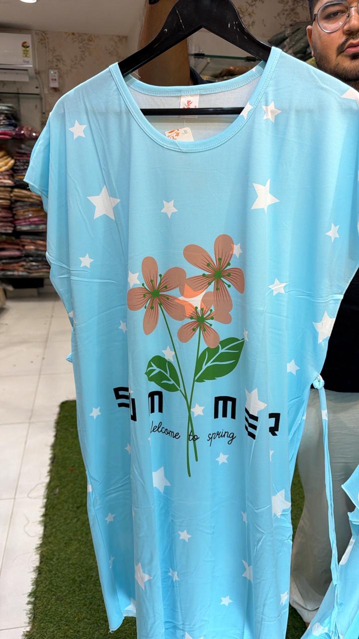 Pure Hoisery Nighty Sky Blue