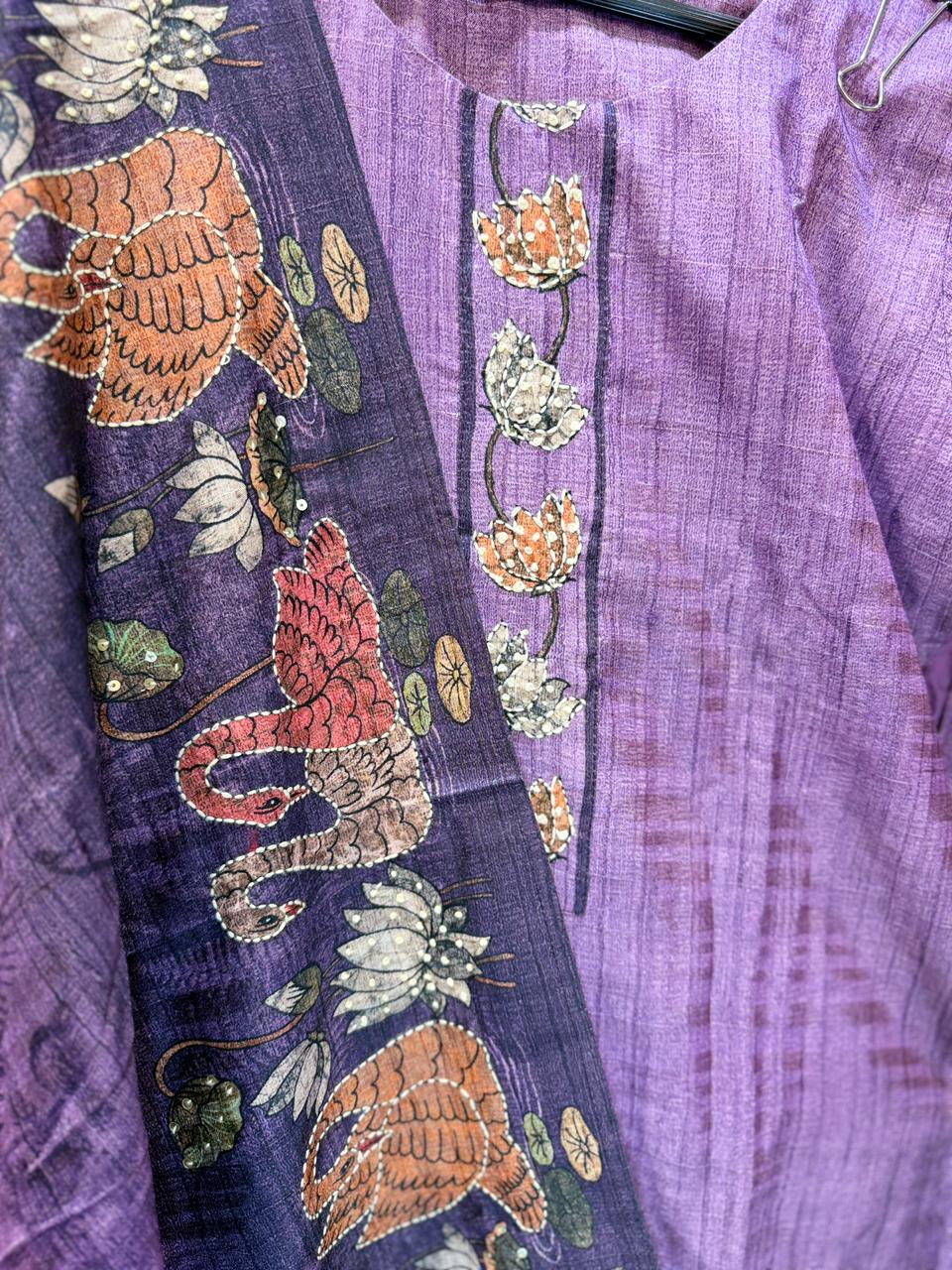 Pure Tussle Silk Purple 3pc Set