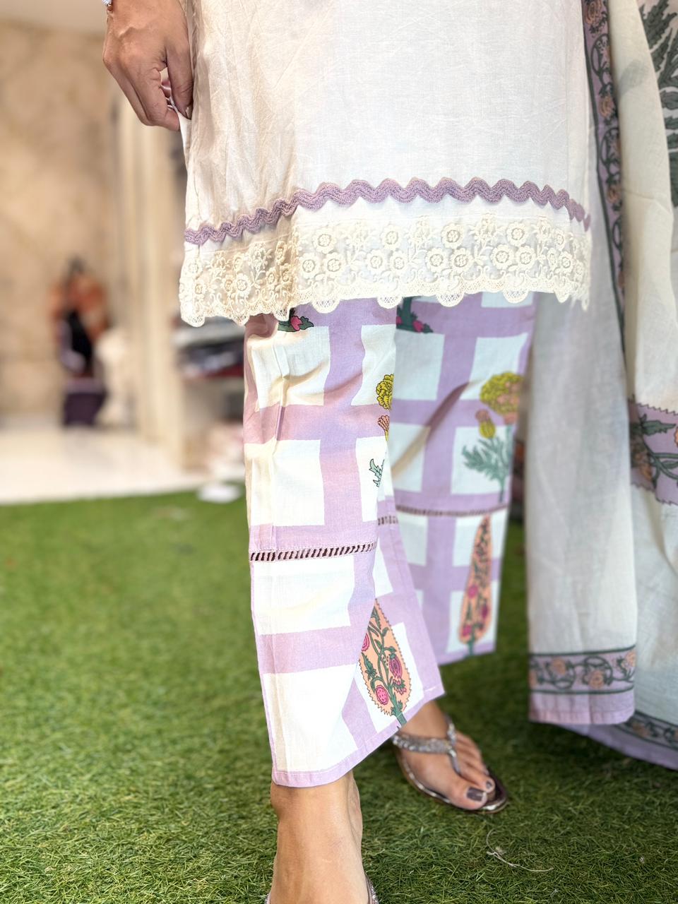Pure Cotton Off White 3pc Set