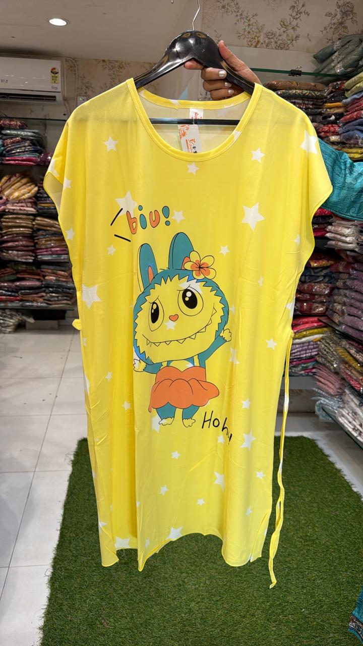 Pure Hoisery Nighty Yellow