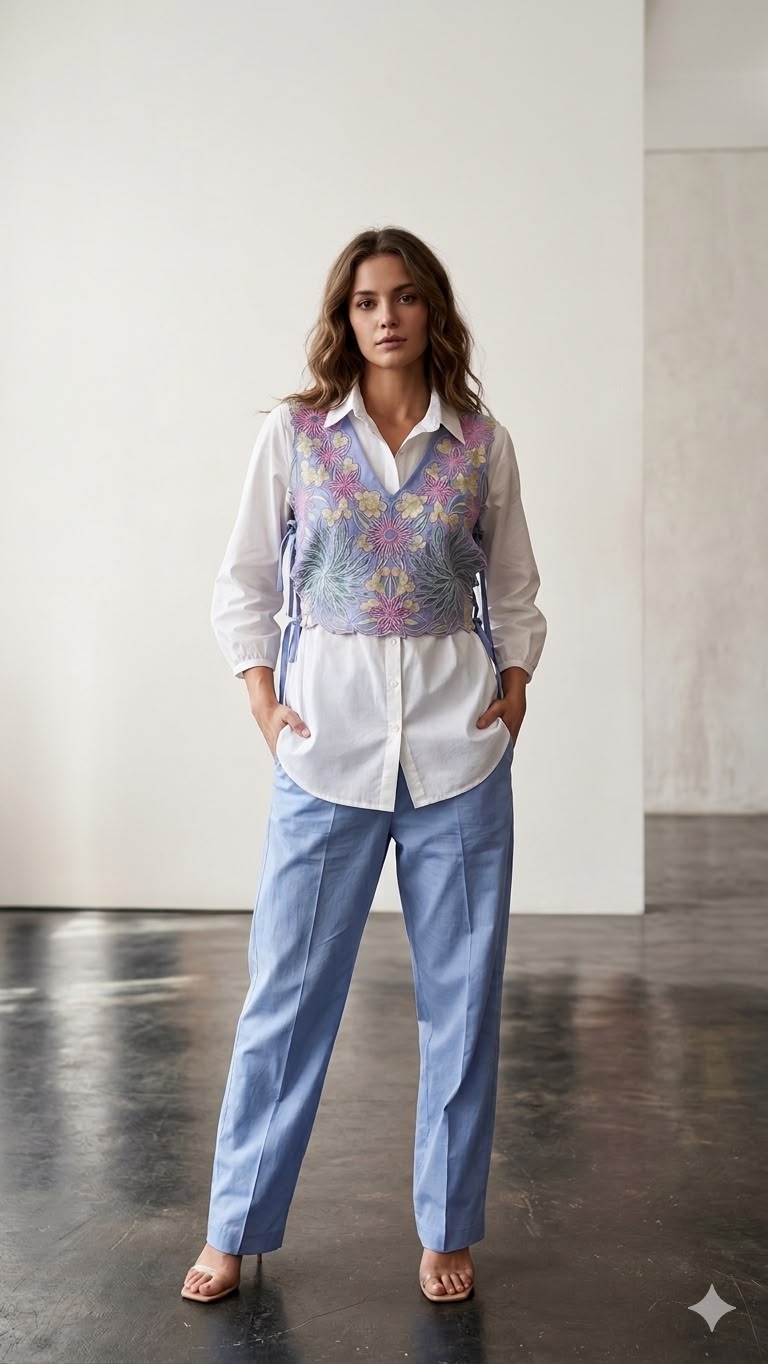 Pure Cotton Powder Blue 3pc Set