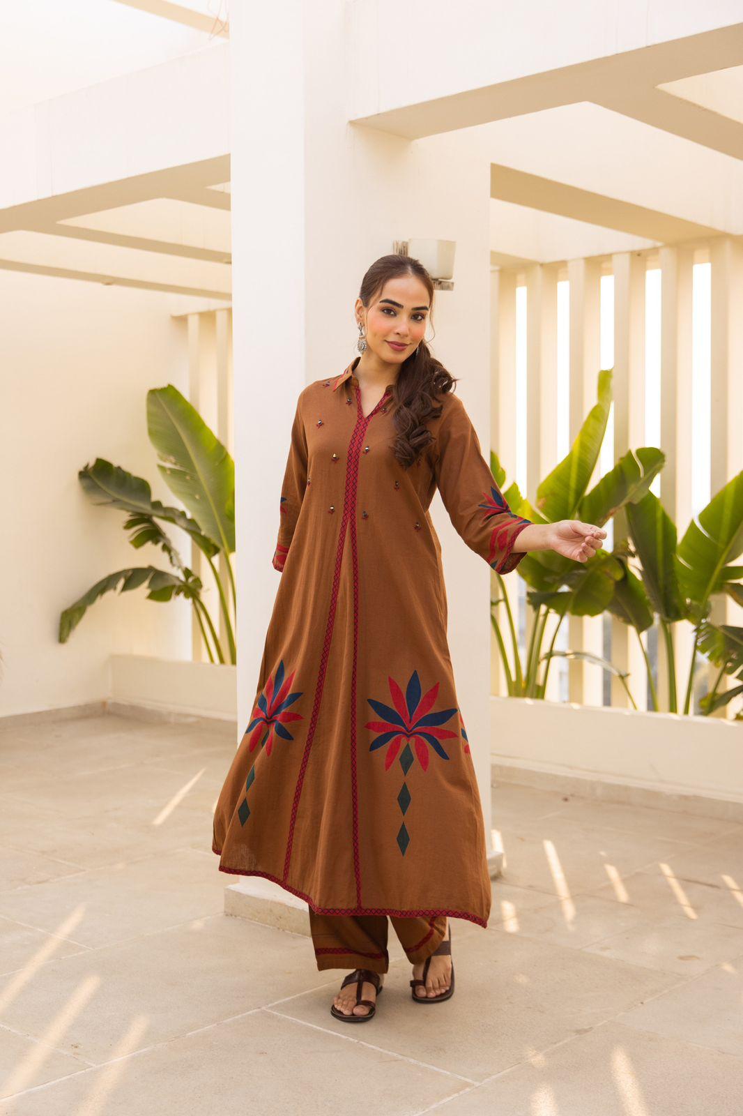 Pure Cotton Brown 2pc Set