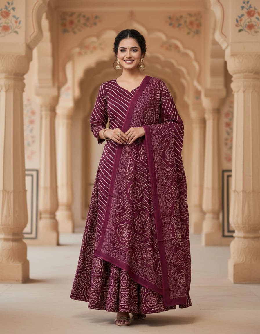 Pure Cotton Wine 3pc Set