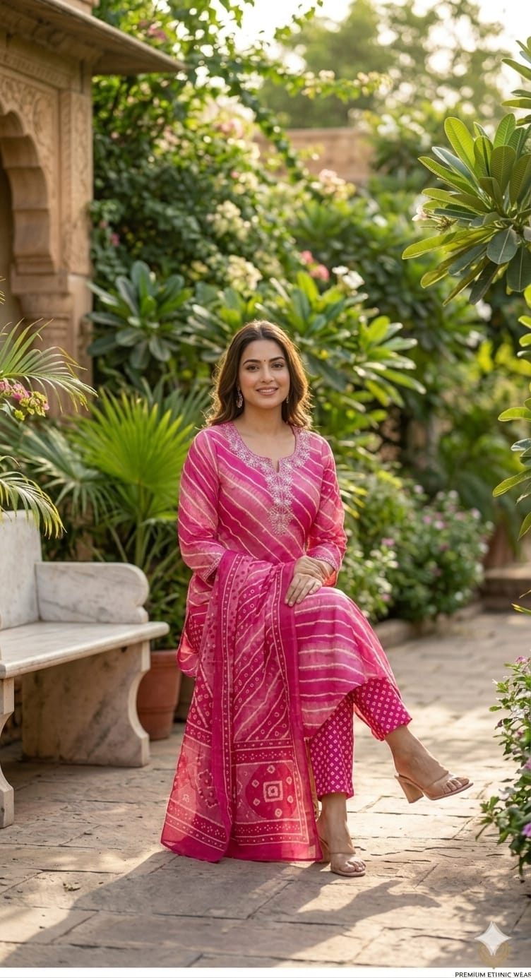 Pure Cotton Pink 3pc Set