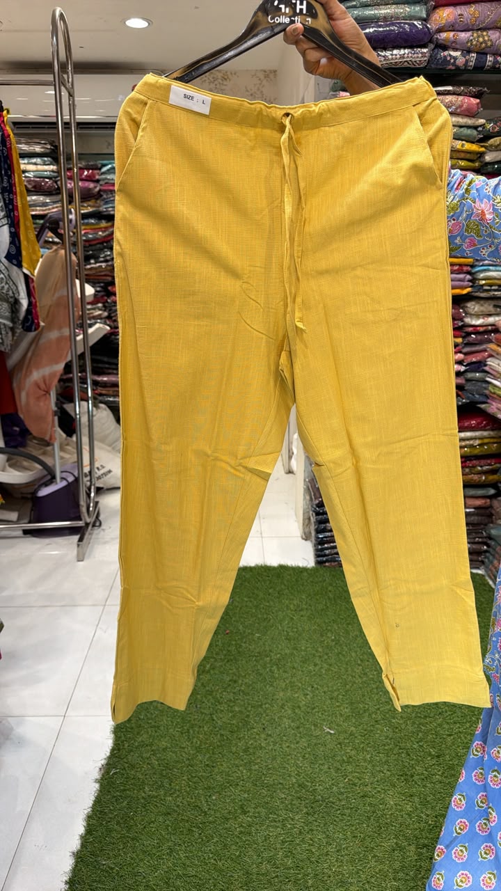 Pure Linen Cotton Yellow Bottom