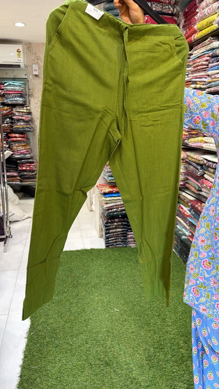 Pure Linen Cotton Green Bottom