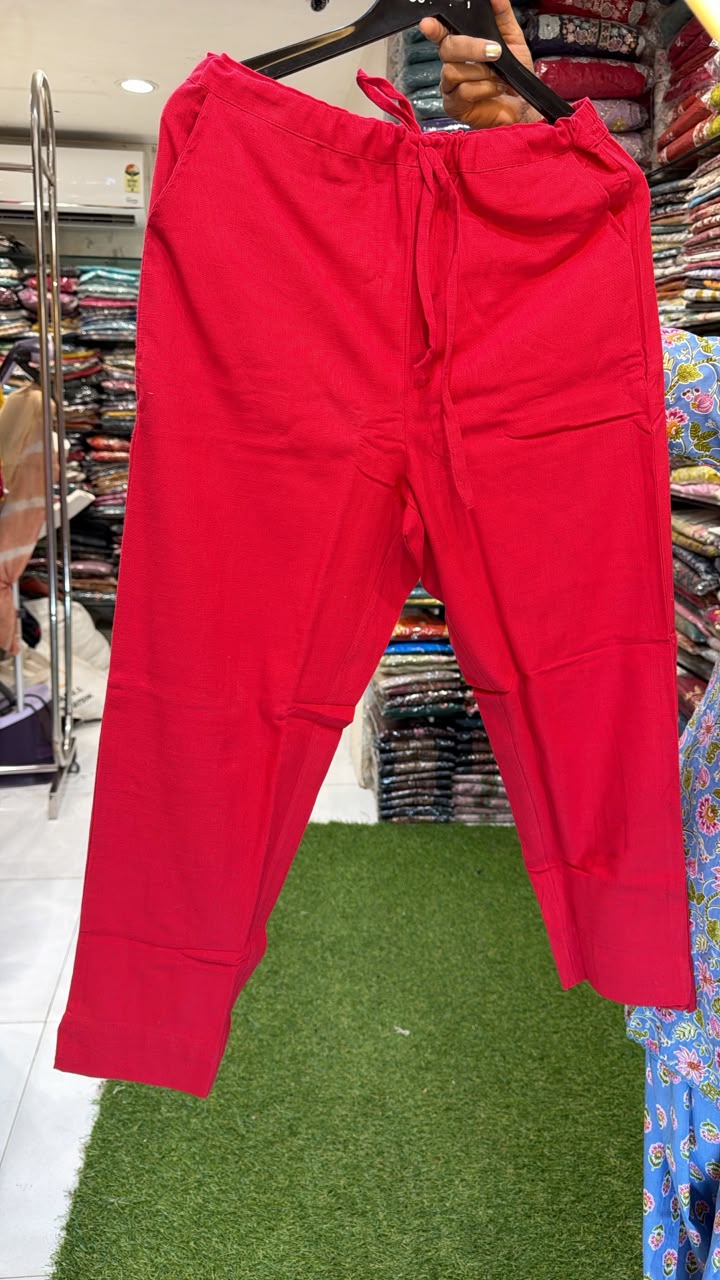 Pure Linen Cotton Red Bottom