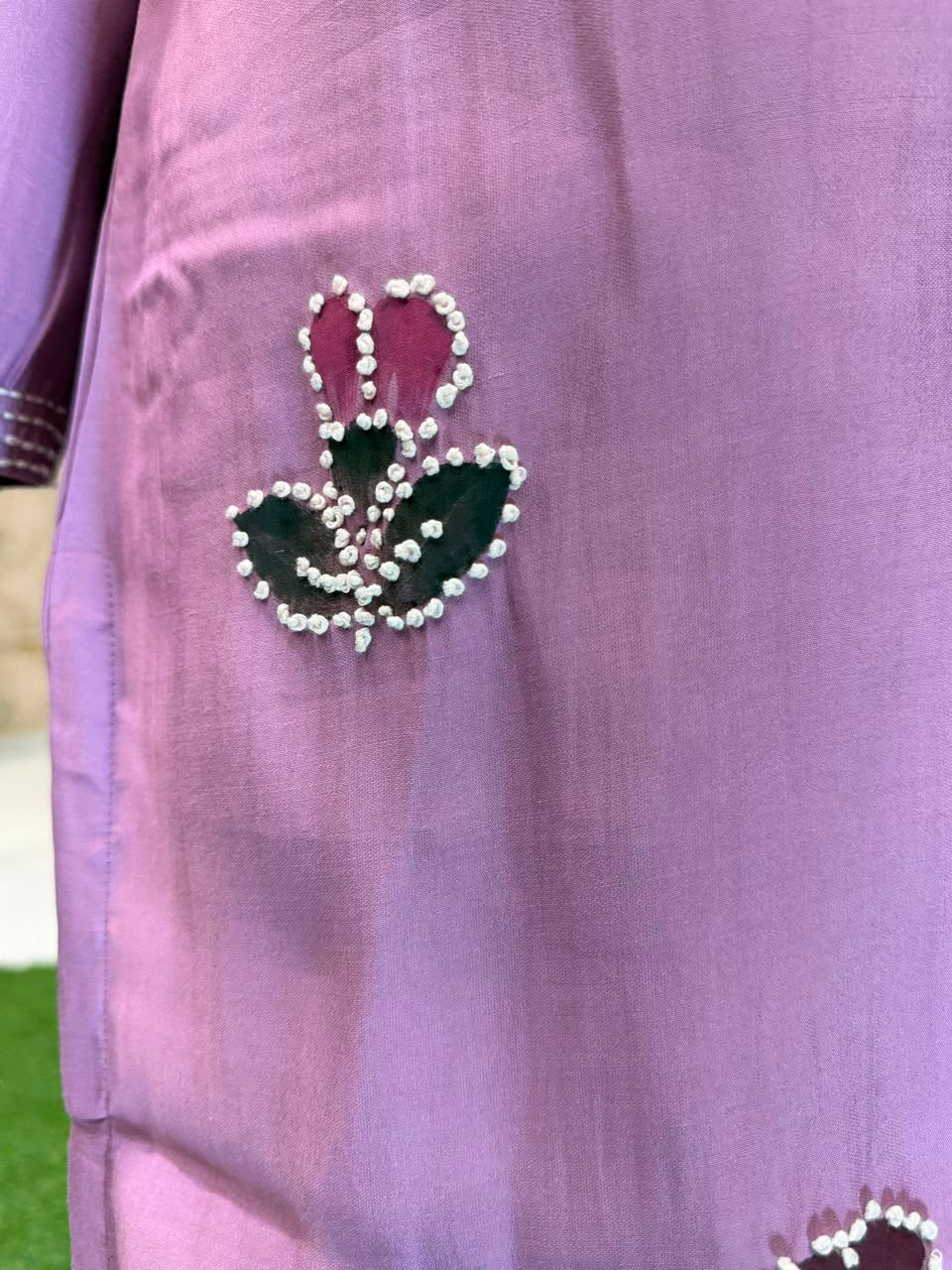 Pure Surat Mull Chanderi Purple 3pc Set