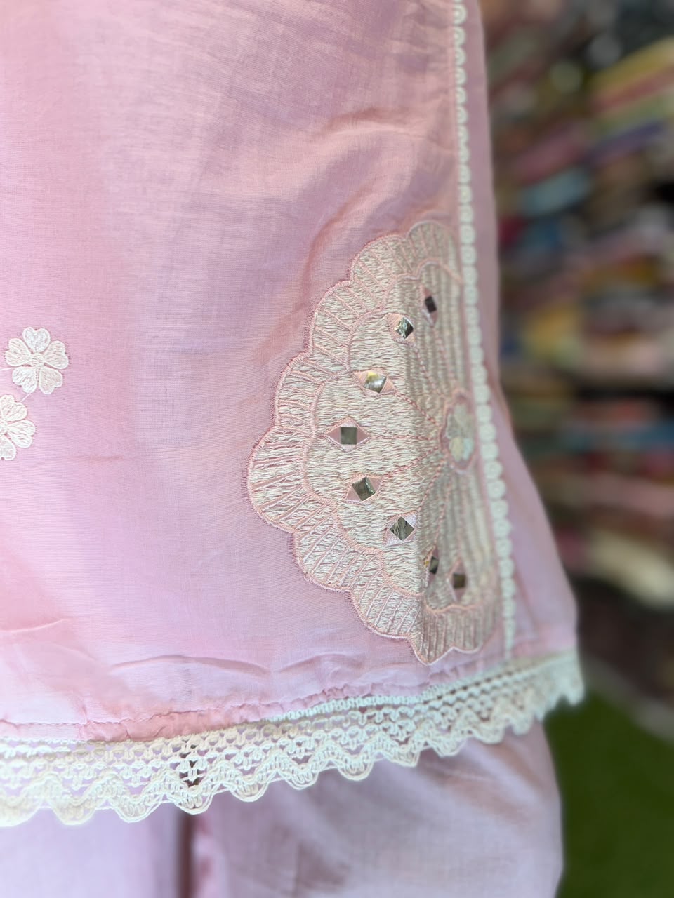 Pure Mull Cotton Baby Pink 2pc Set