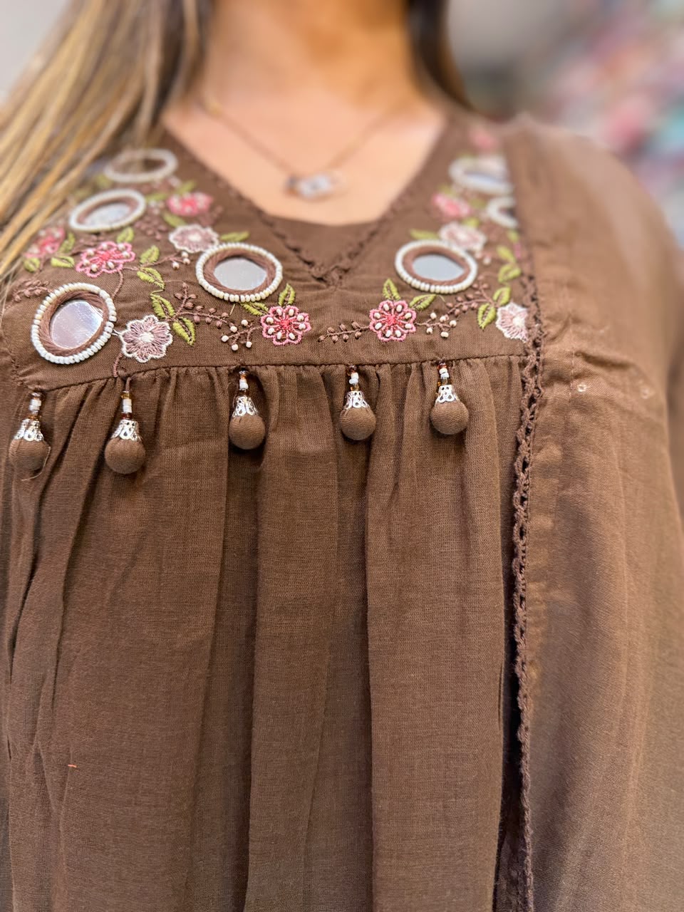 Pure Mull Cotton Brown 3pc Set