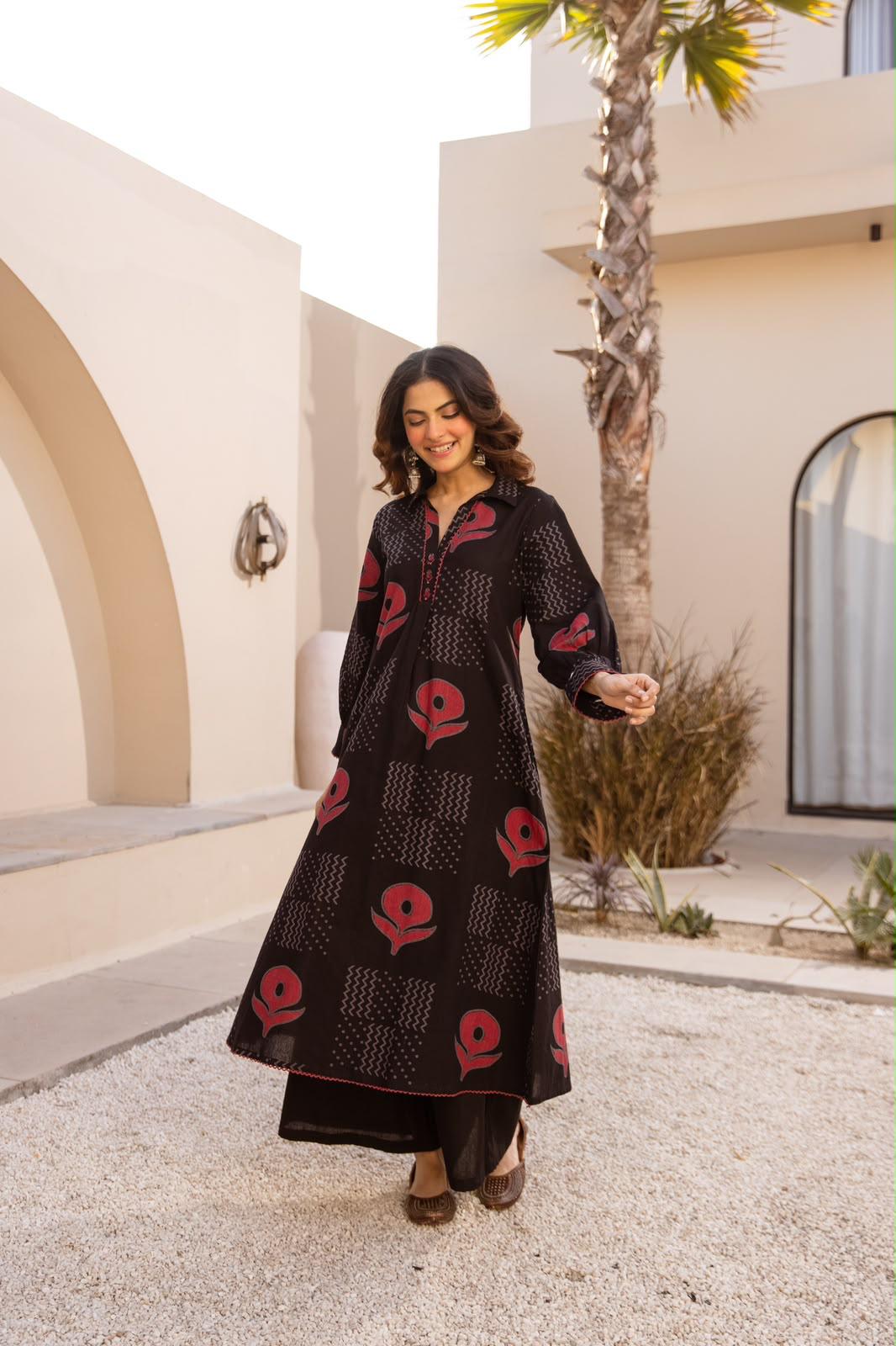 Pure Flex Cotton Black 2pc Set
