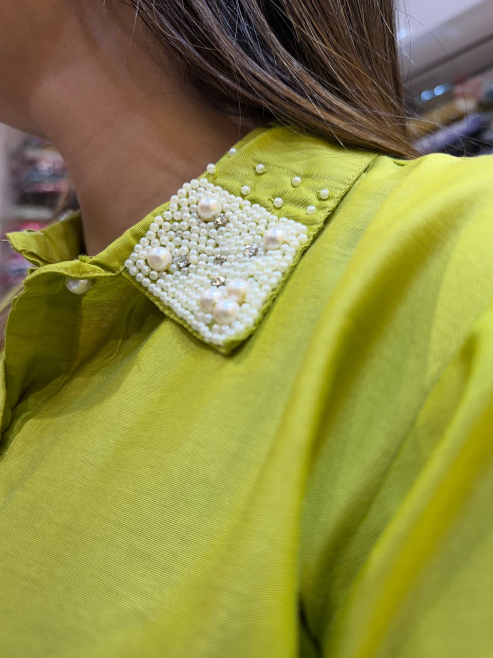 Pure Cotton Silk Green 2pc Set