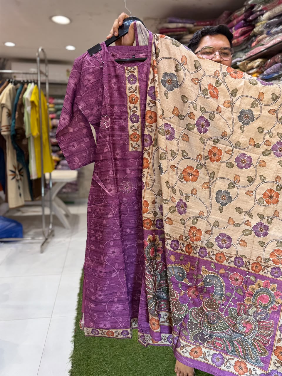 Pure Tussle Silk Purple 3pc Set