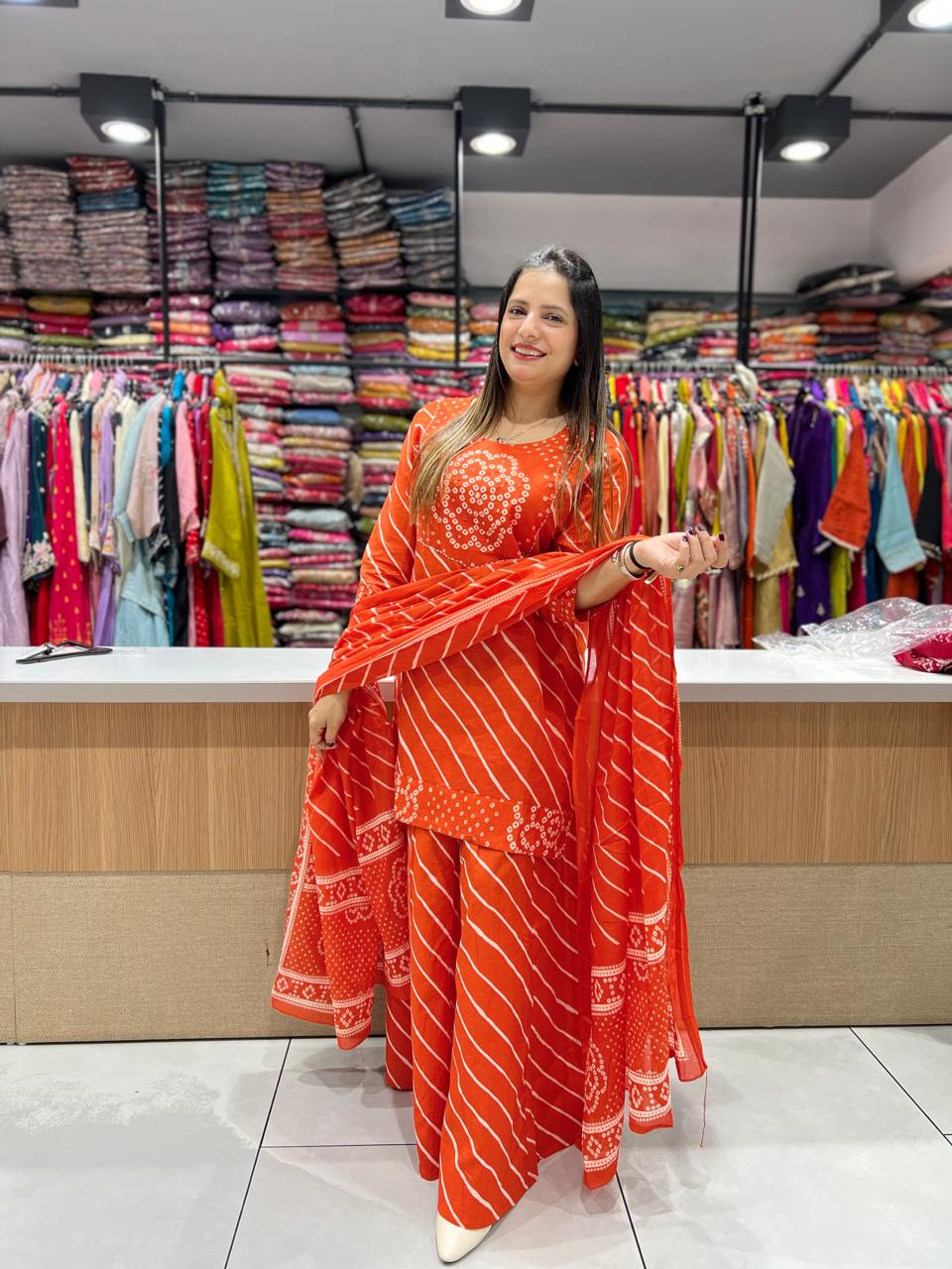 Pure Cotton Orange 3pc Set