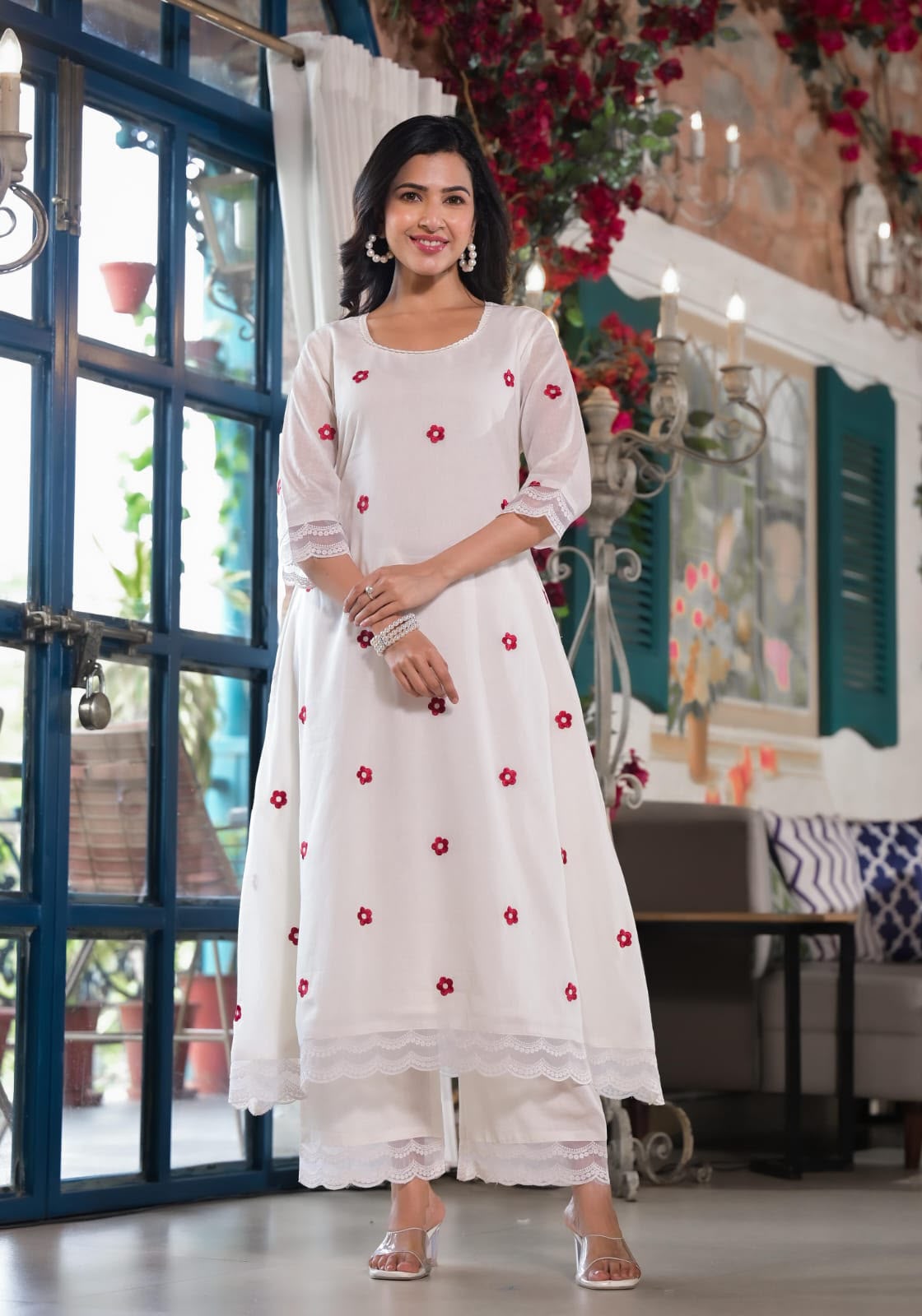 Pure Mull Cotton Pearl White 3pc Set