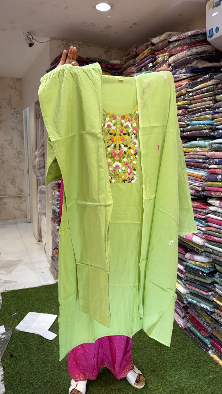 Pure Cotton Green 3pc Set