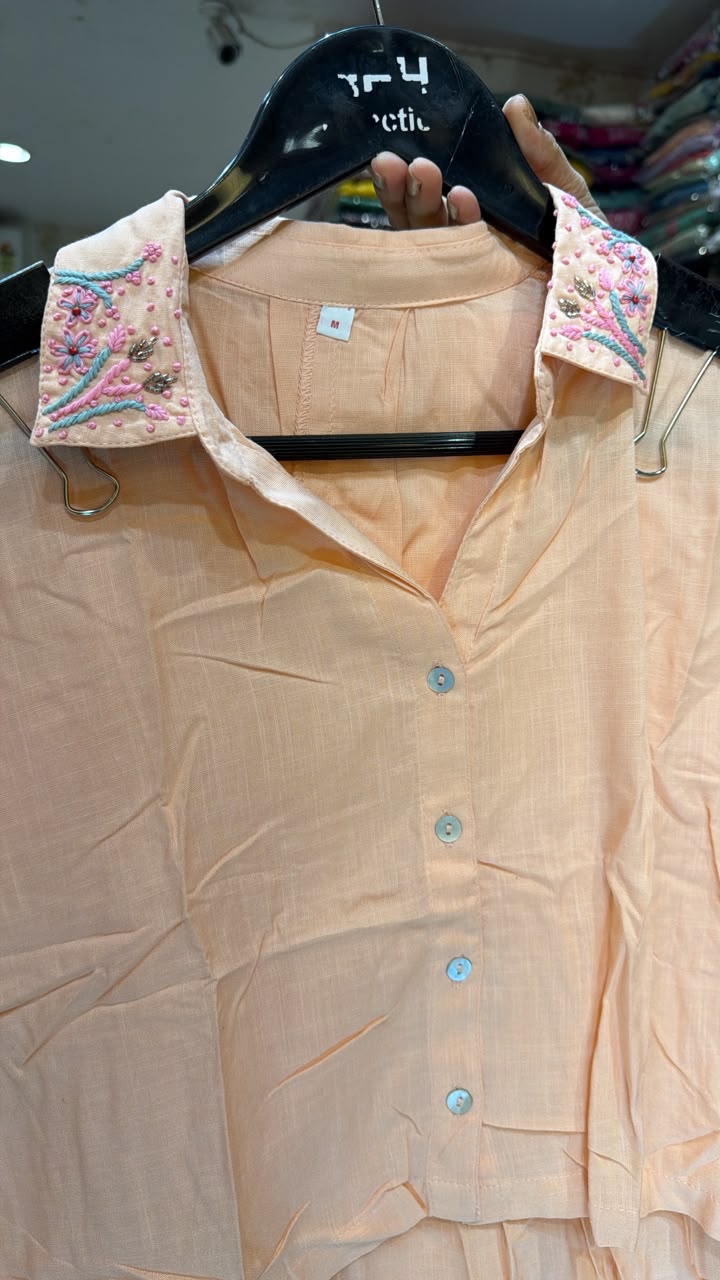 Pure Slub Cotton Peach 2pc Set