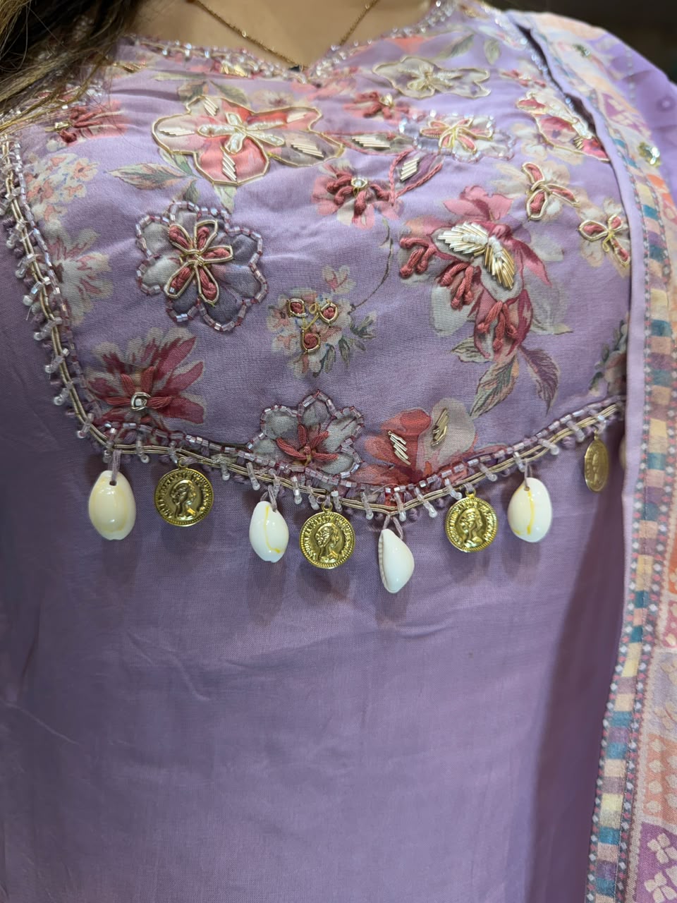 Pure Viscoce Organza Lylac Purple 3pc Set