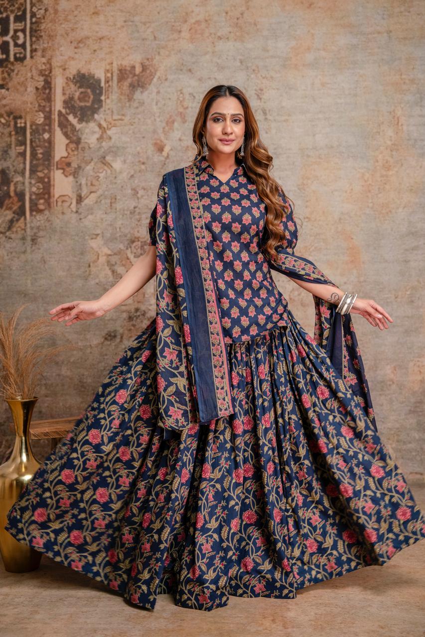 Pure Cotton Blue 3pc Set