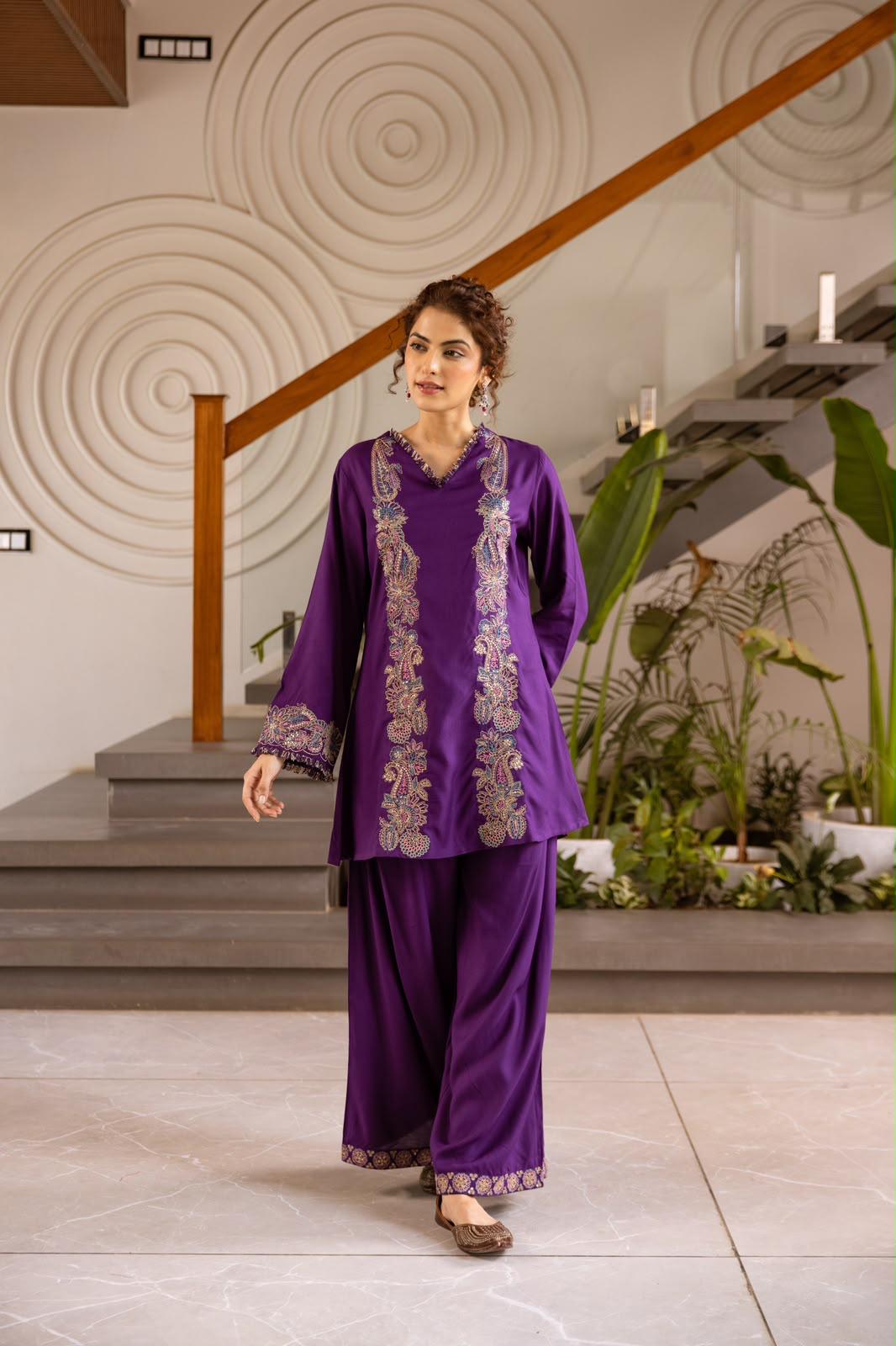Pure German Rayon Purple 2pc Set