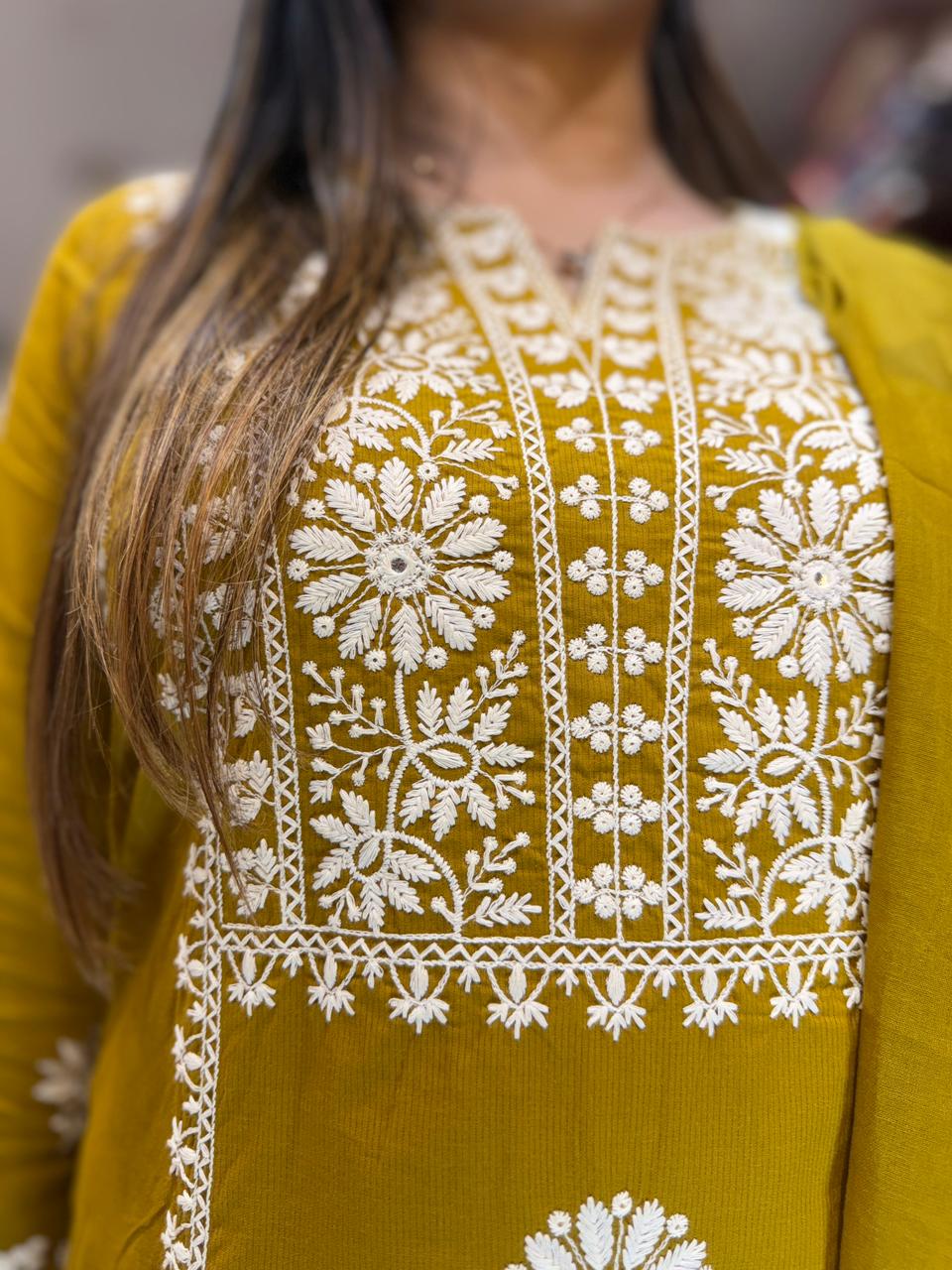 Pure Silly Cotton Mustard Yellow 3pc Set