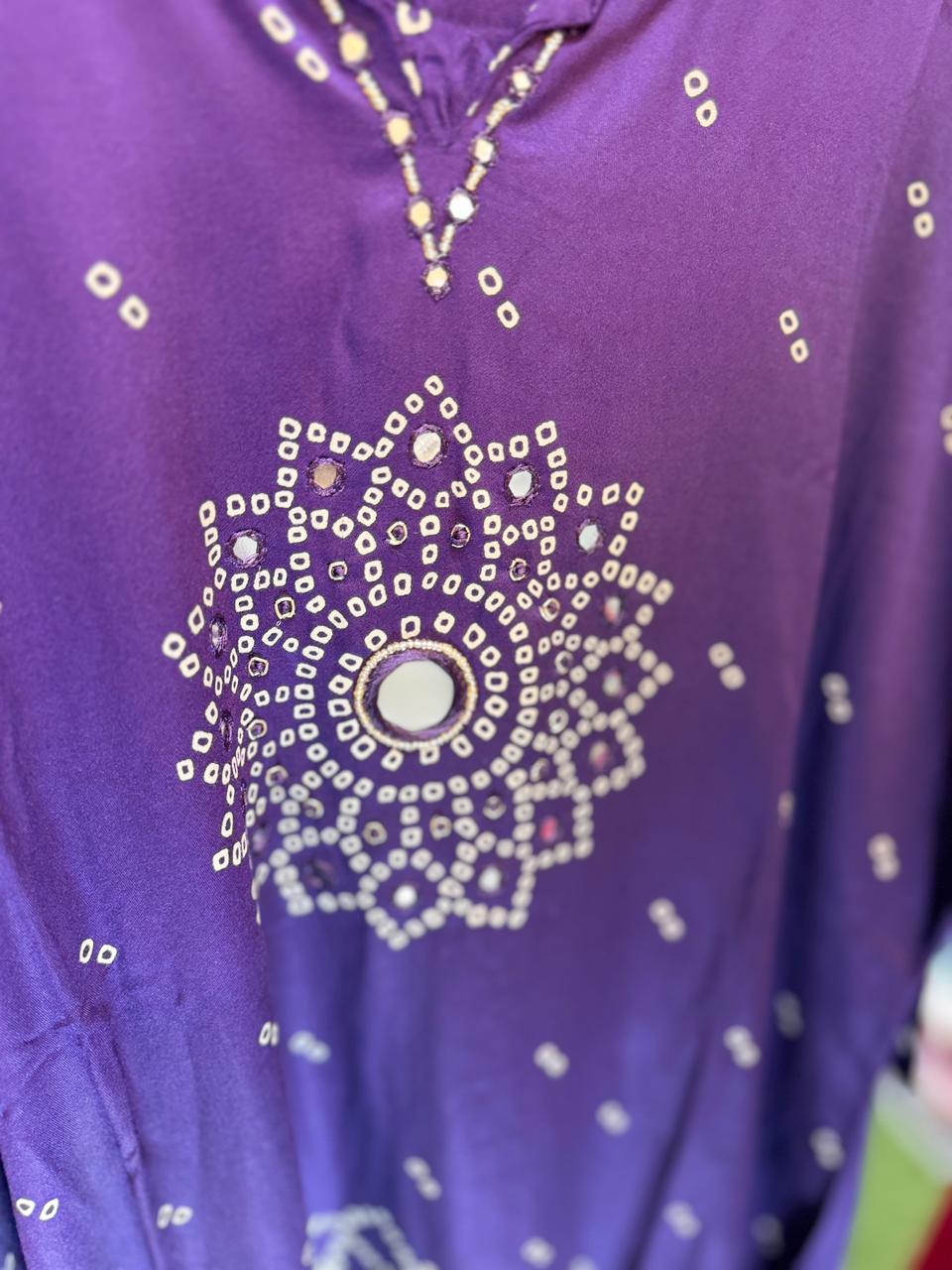 Pure Gaji Silk Purple 3pc Set