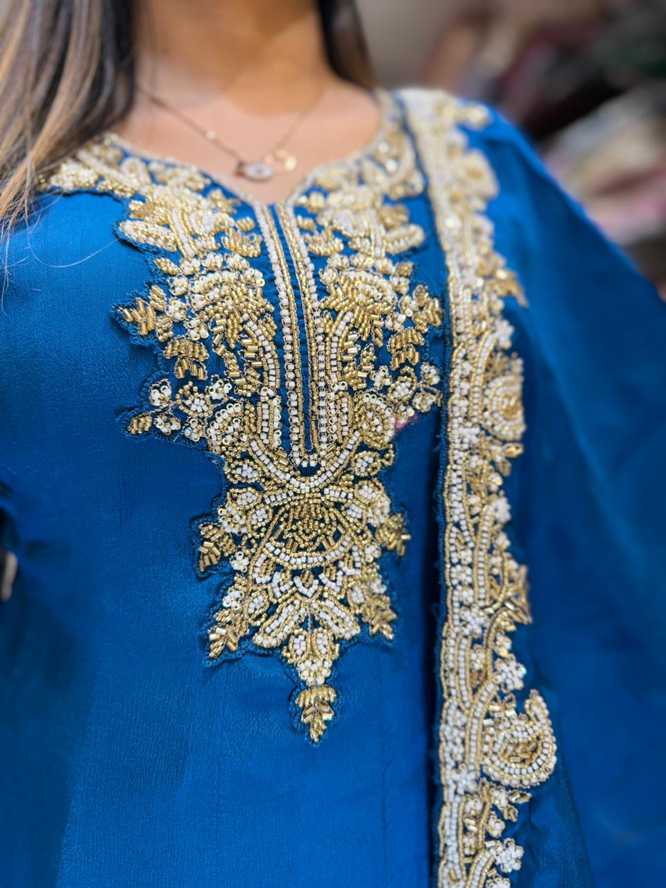 Pure Chinon Royal Blue Gown