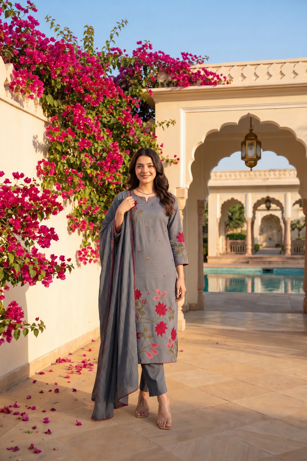 Pure Cotton Dark Gray 3pc Set