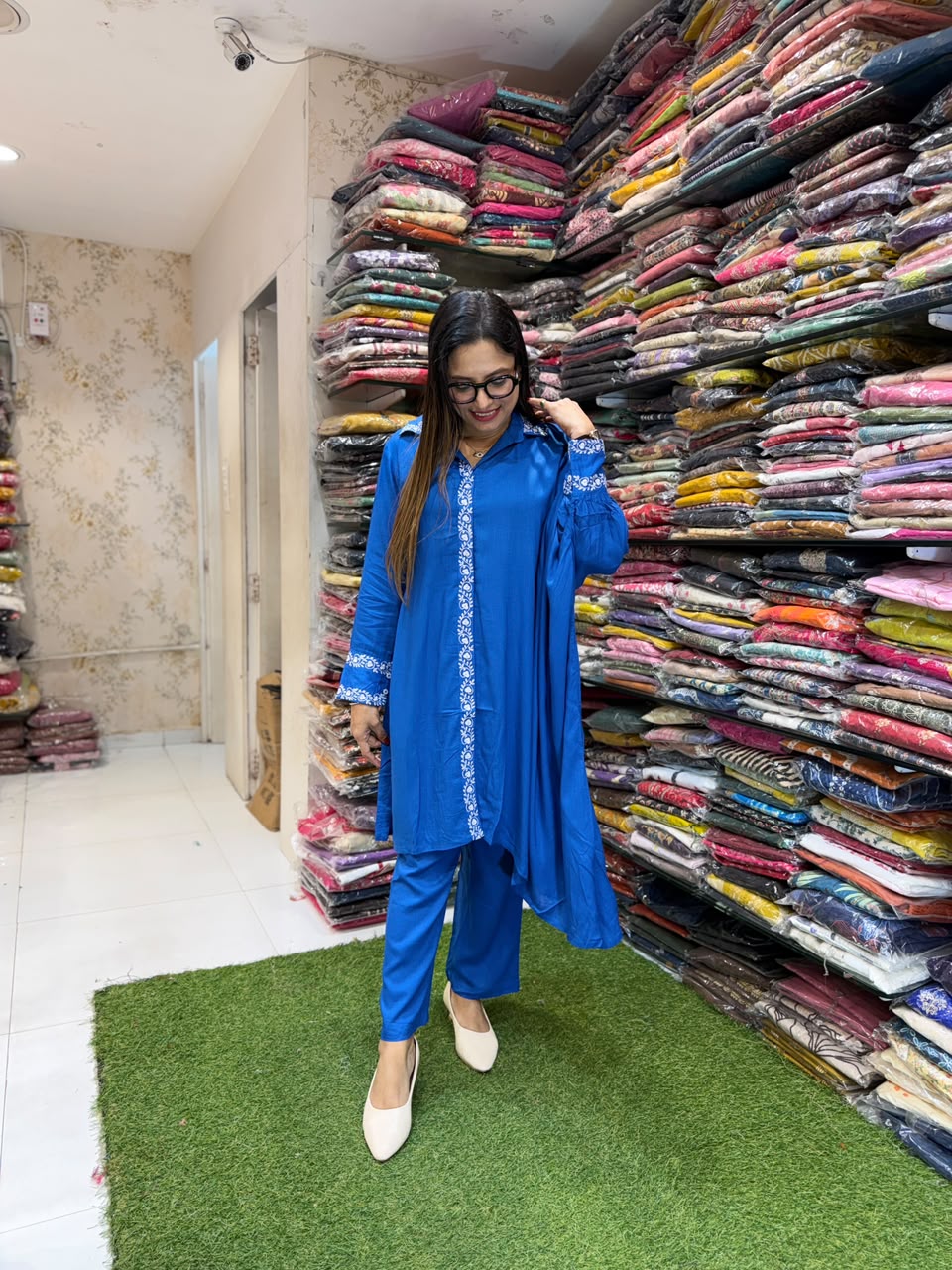 Pure Slub Cotton Blue 2pc Set