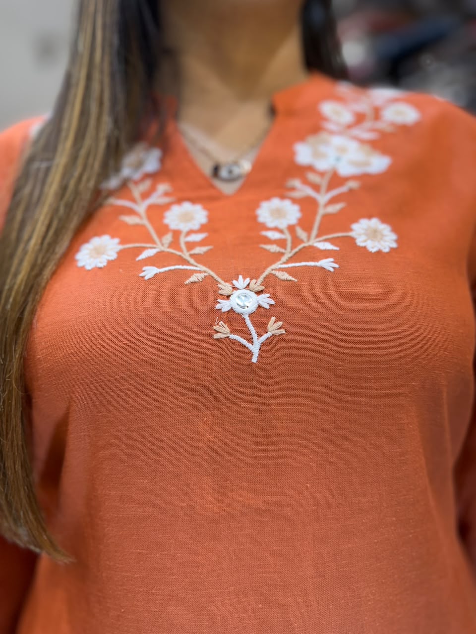 Pure Cotton Orange 2pc Set