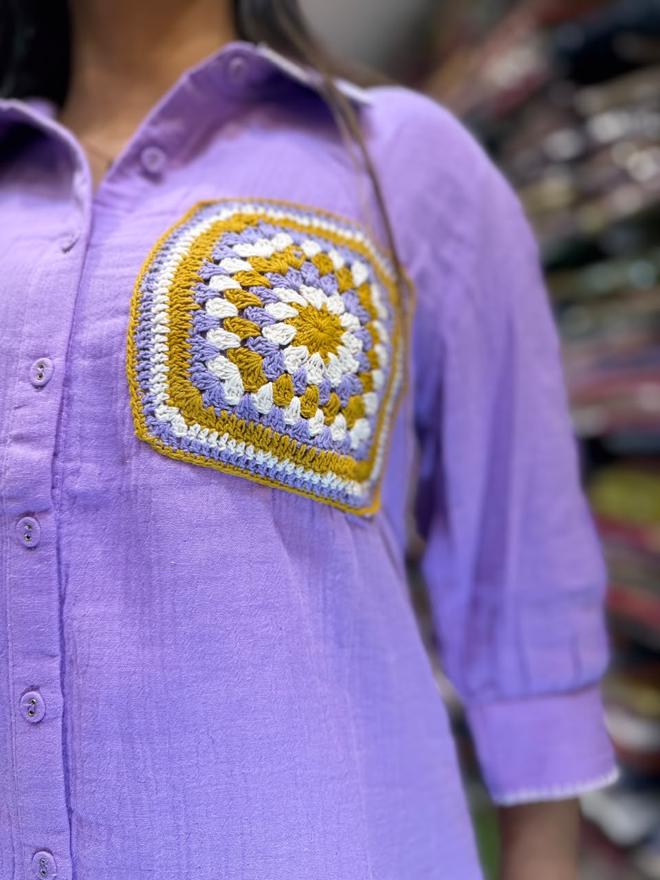 Pure Linen Cotton Lylac Purple 2pc Set