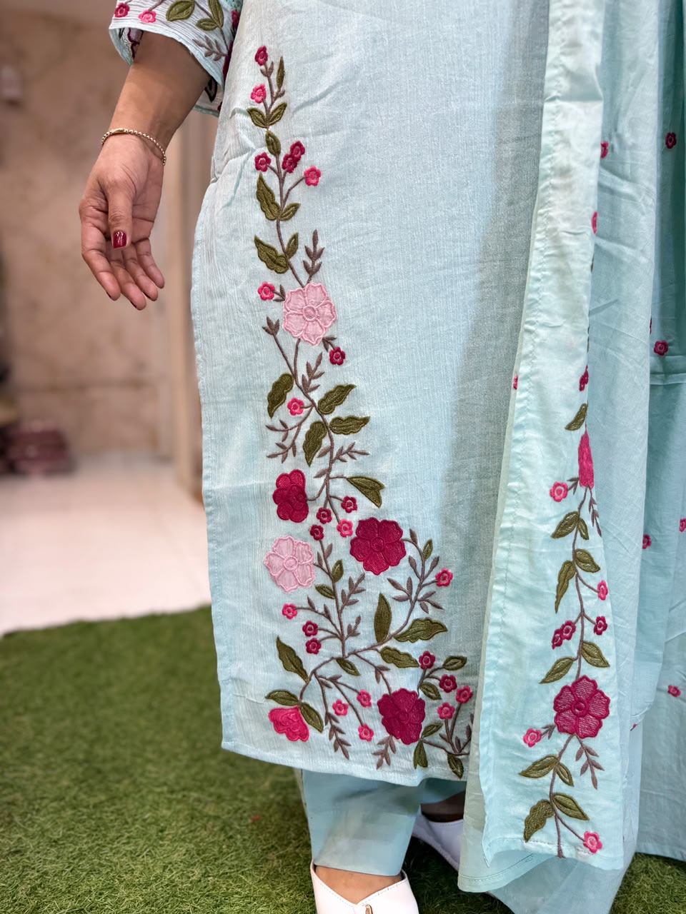 Pure Crush Cotton Sky Blue 3pc Set