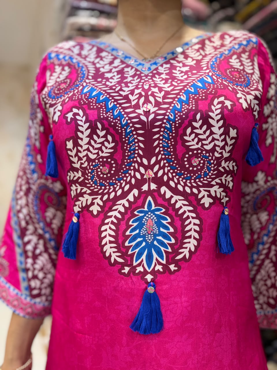 Pure Crepe Cordset (Hot Pink)