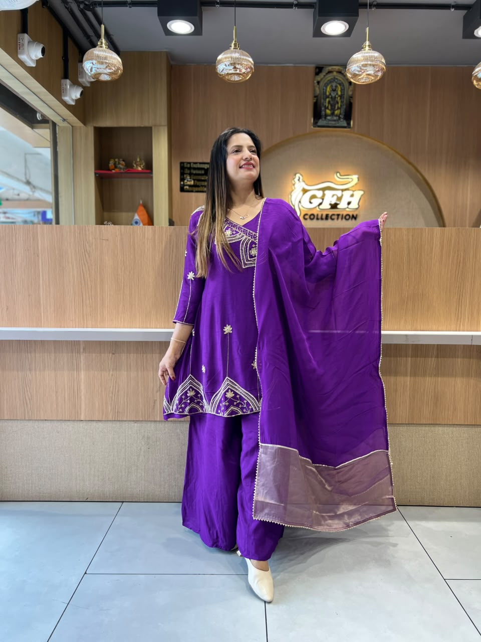 Pure Dola Silk Purple 3pc Set