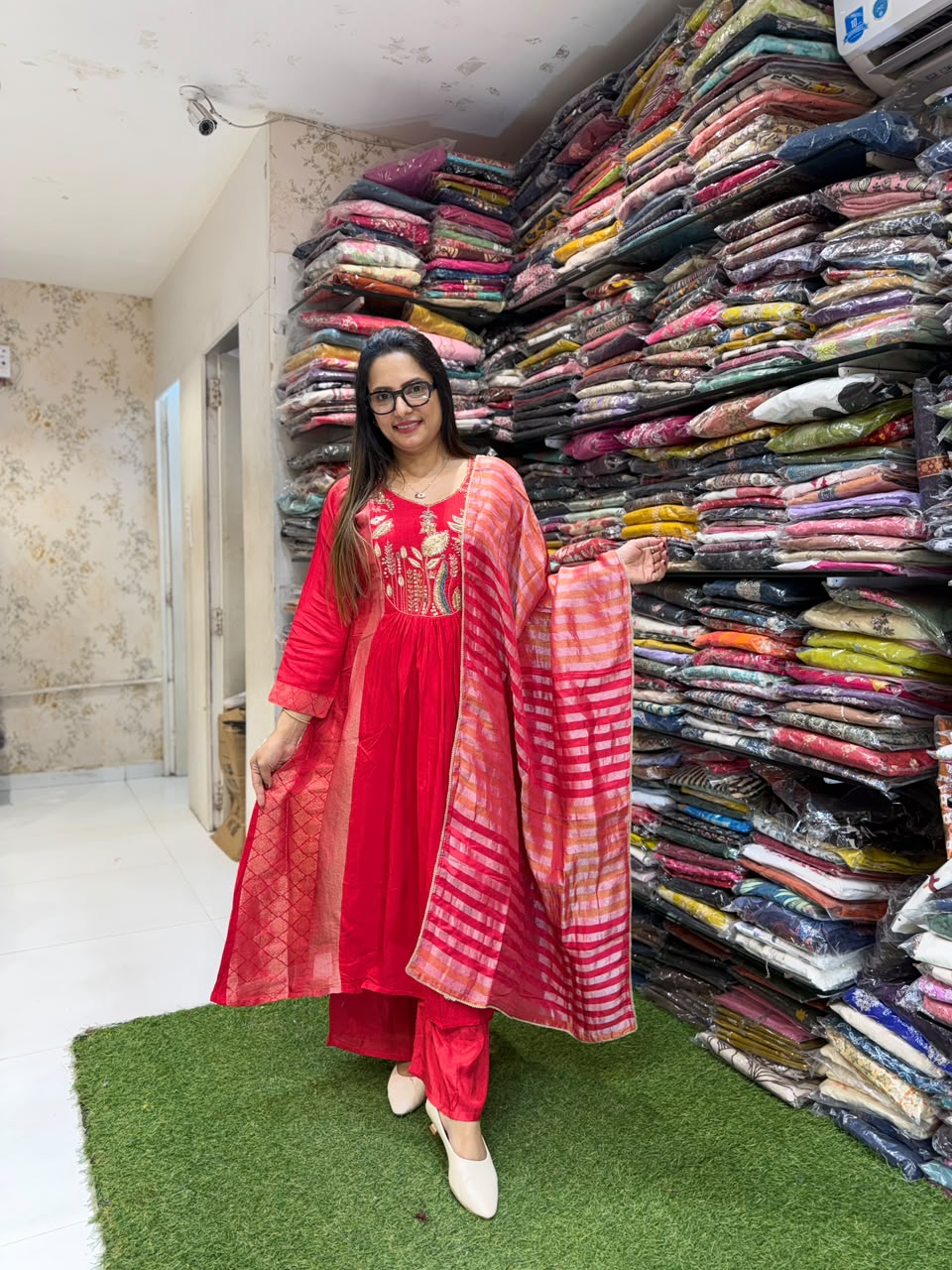 Pure Dola Silk Red 3pc Set