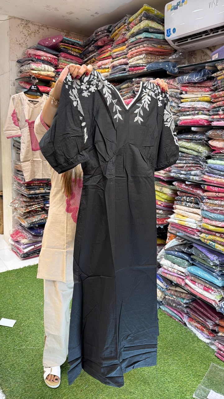 Pure Cotton Midi Black