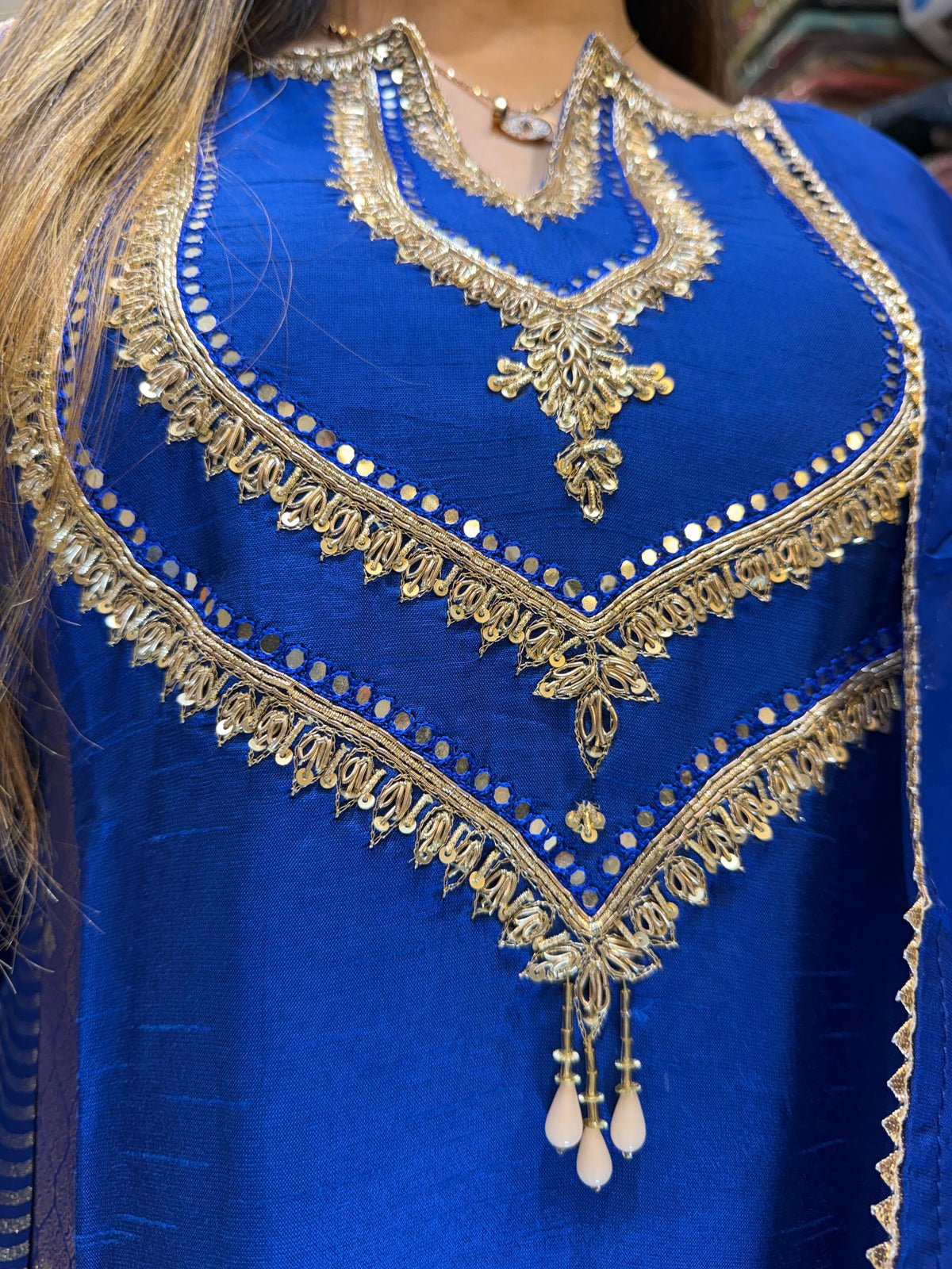 Pure Dola Silk Royal Blue 3pc Set