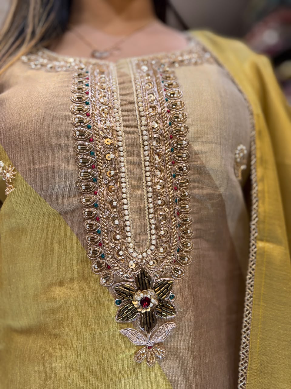 Pure Zeeraf Silk Kanjiwaram Ivory 3pc Set