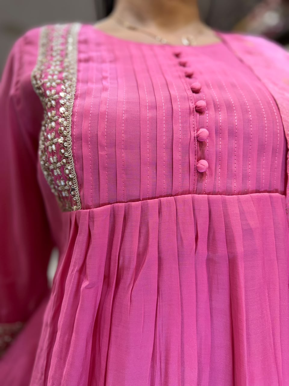 Pure Raw Silk Pink 3pc Set