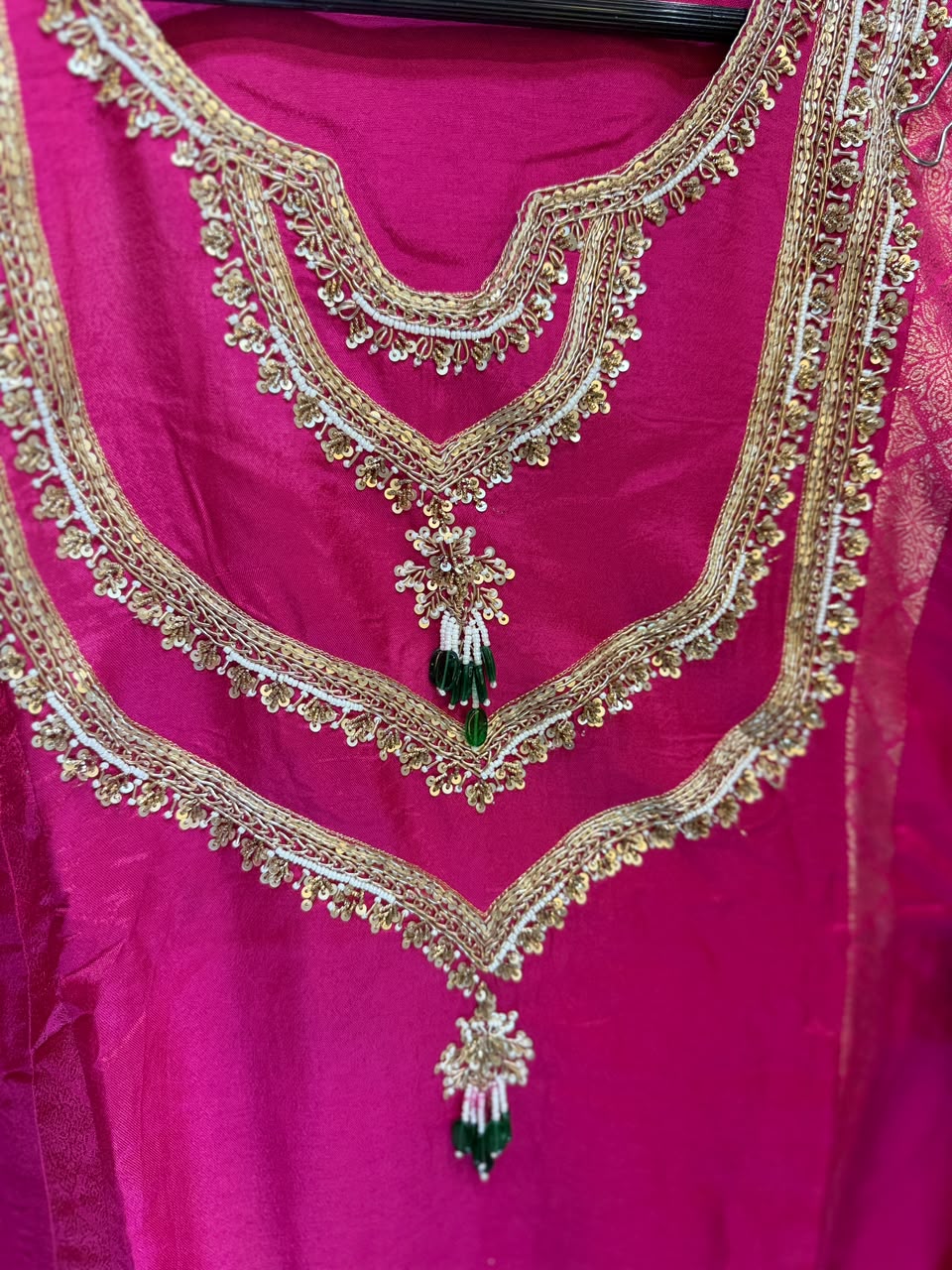 Pure Dola Silk Rani Pink 3pc Set