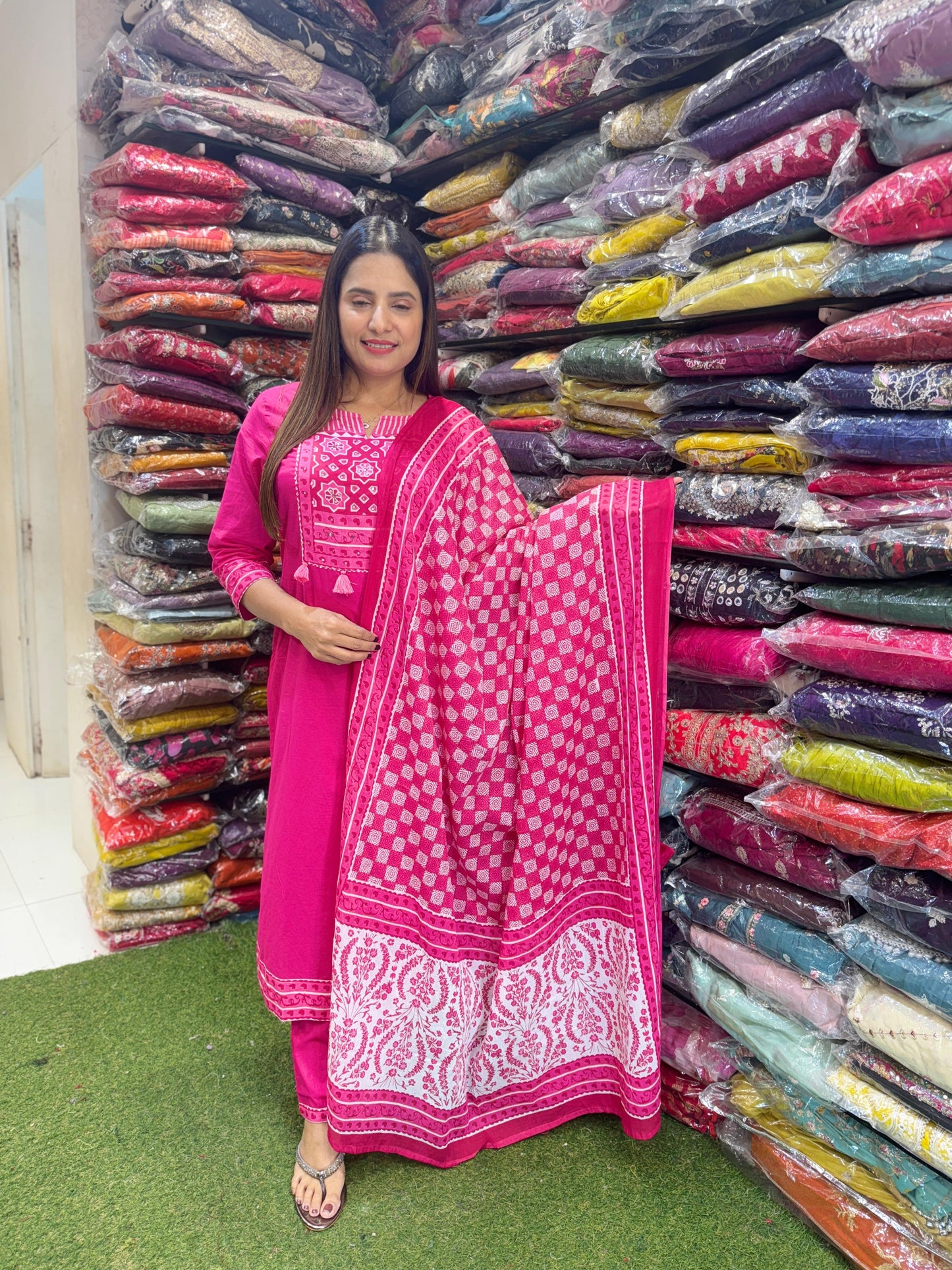 Pure Cotton 3pc Set Pink Color