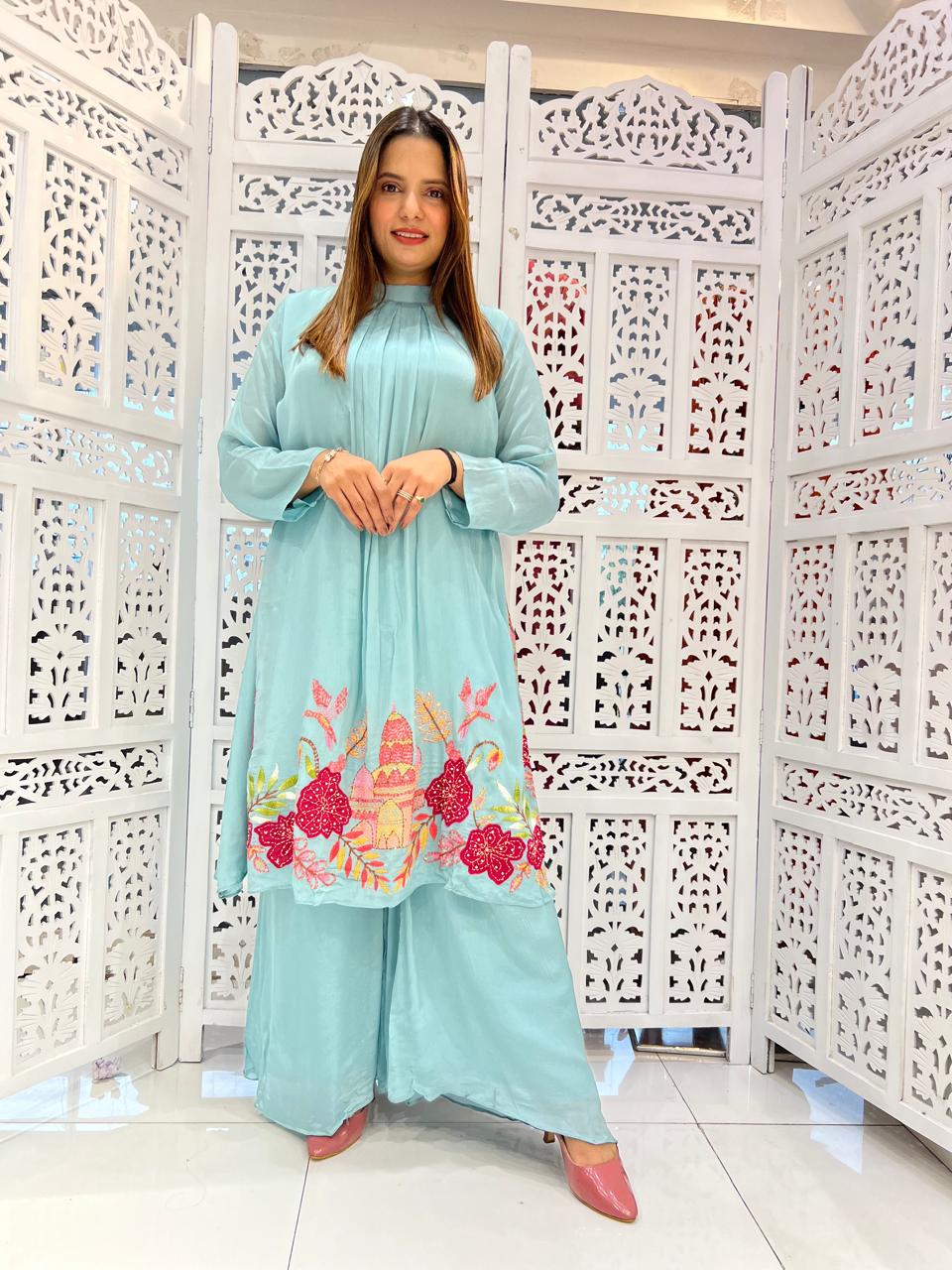 Chinon Blue 2pc Suit