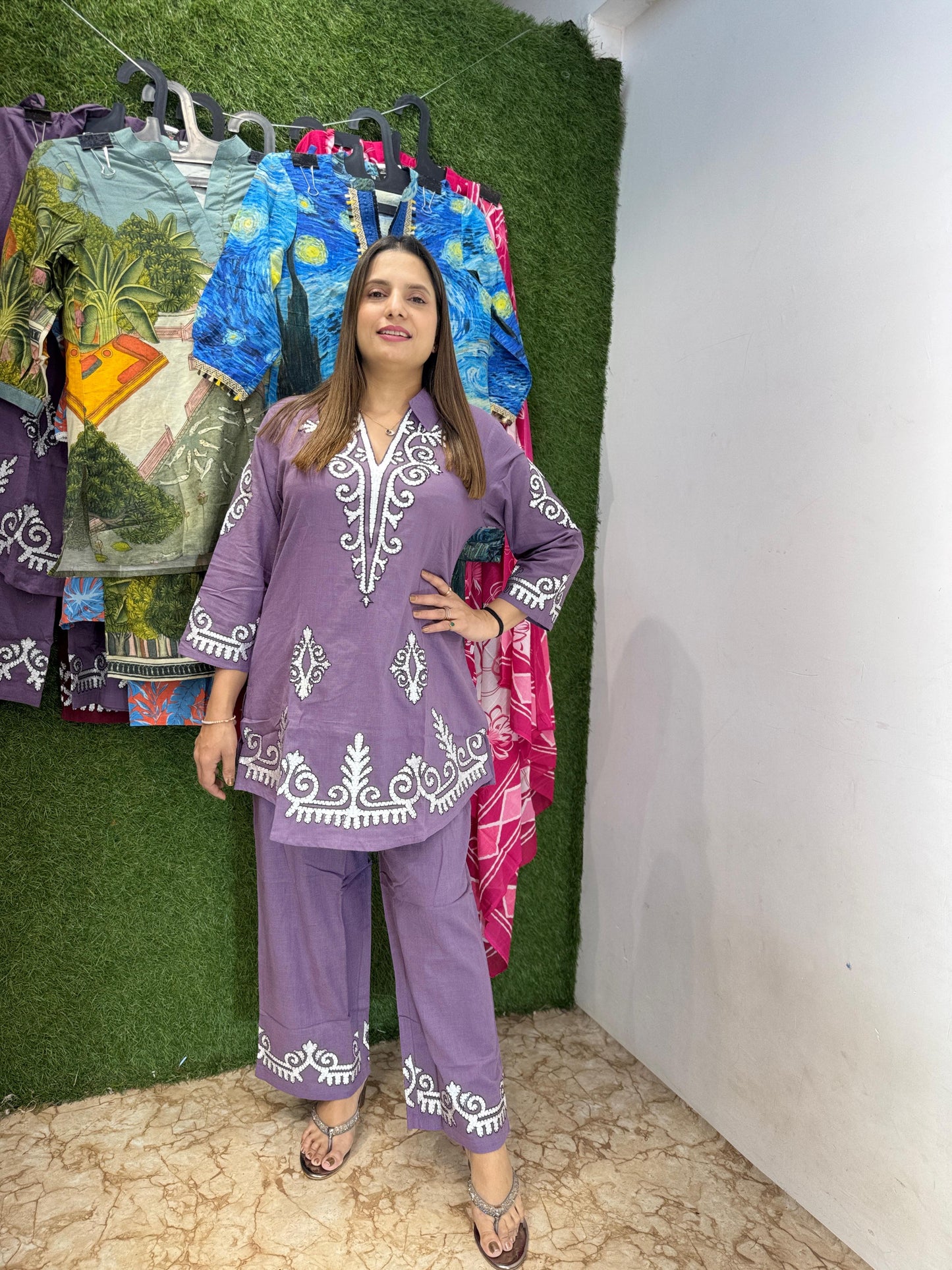 Cotton Purple 2pc Set