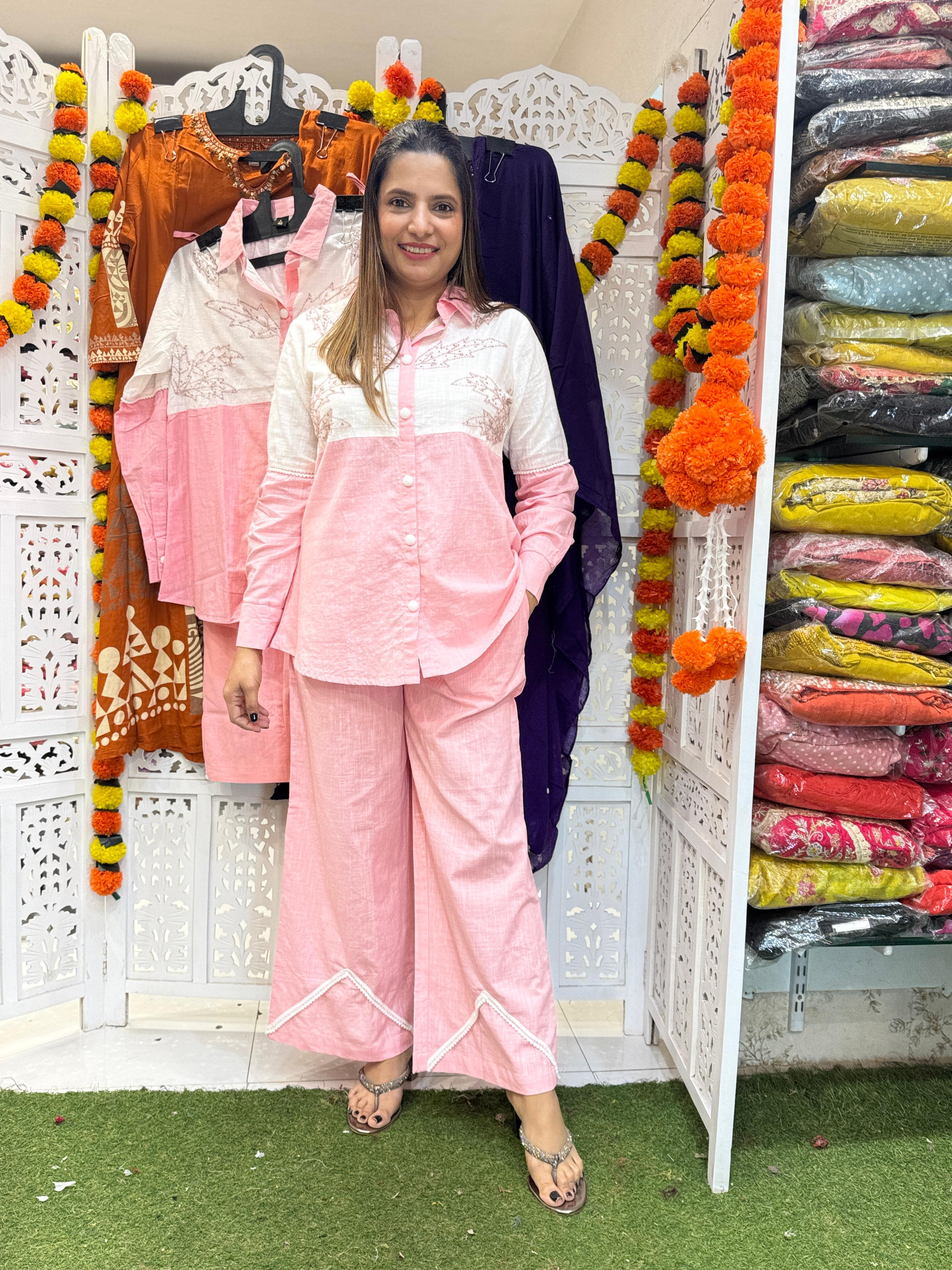 Pure Linen Cotton White 2pc Set