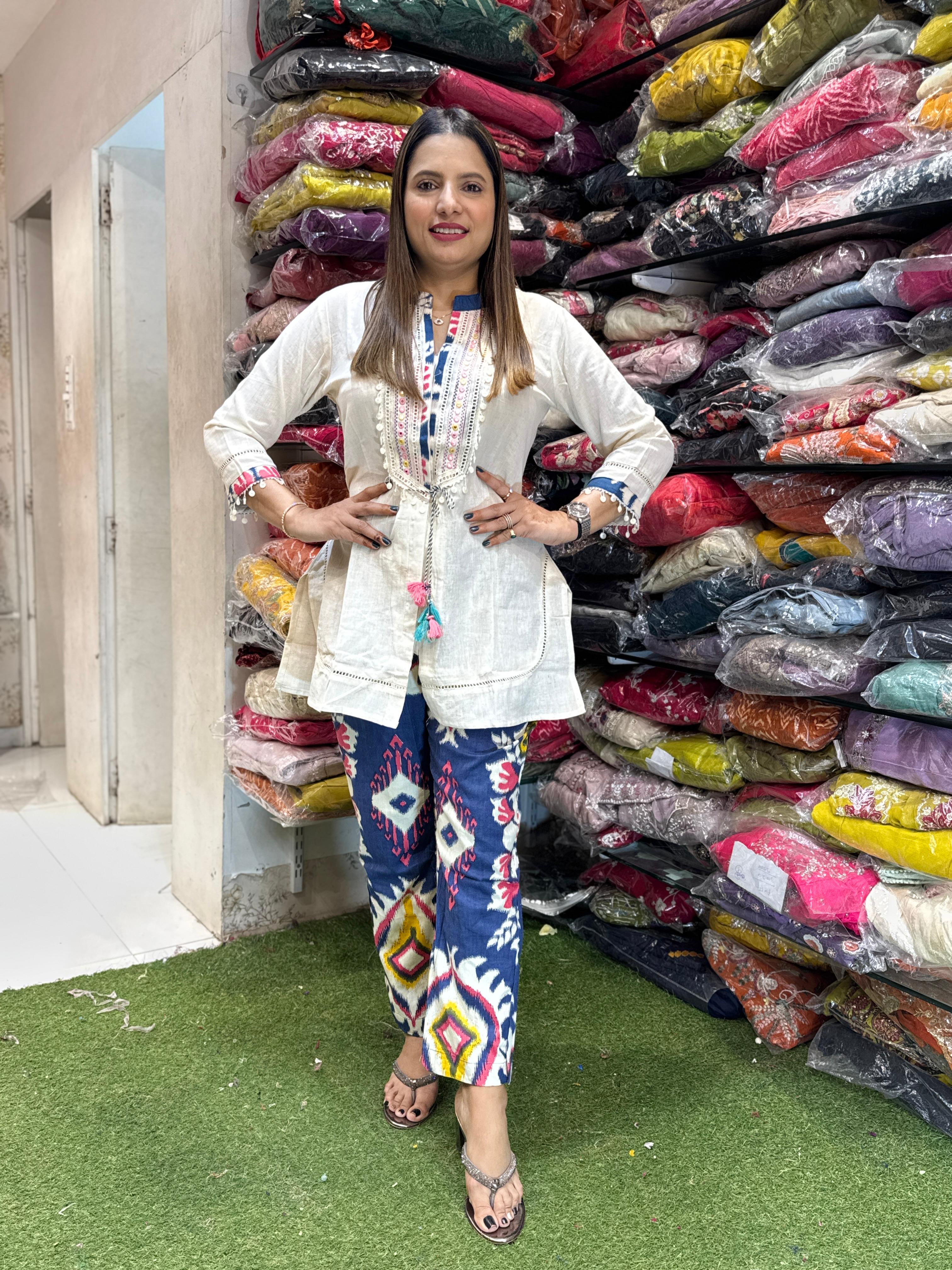 Cotton Off White 2pc Set