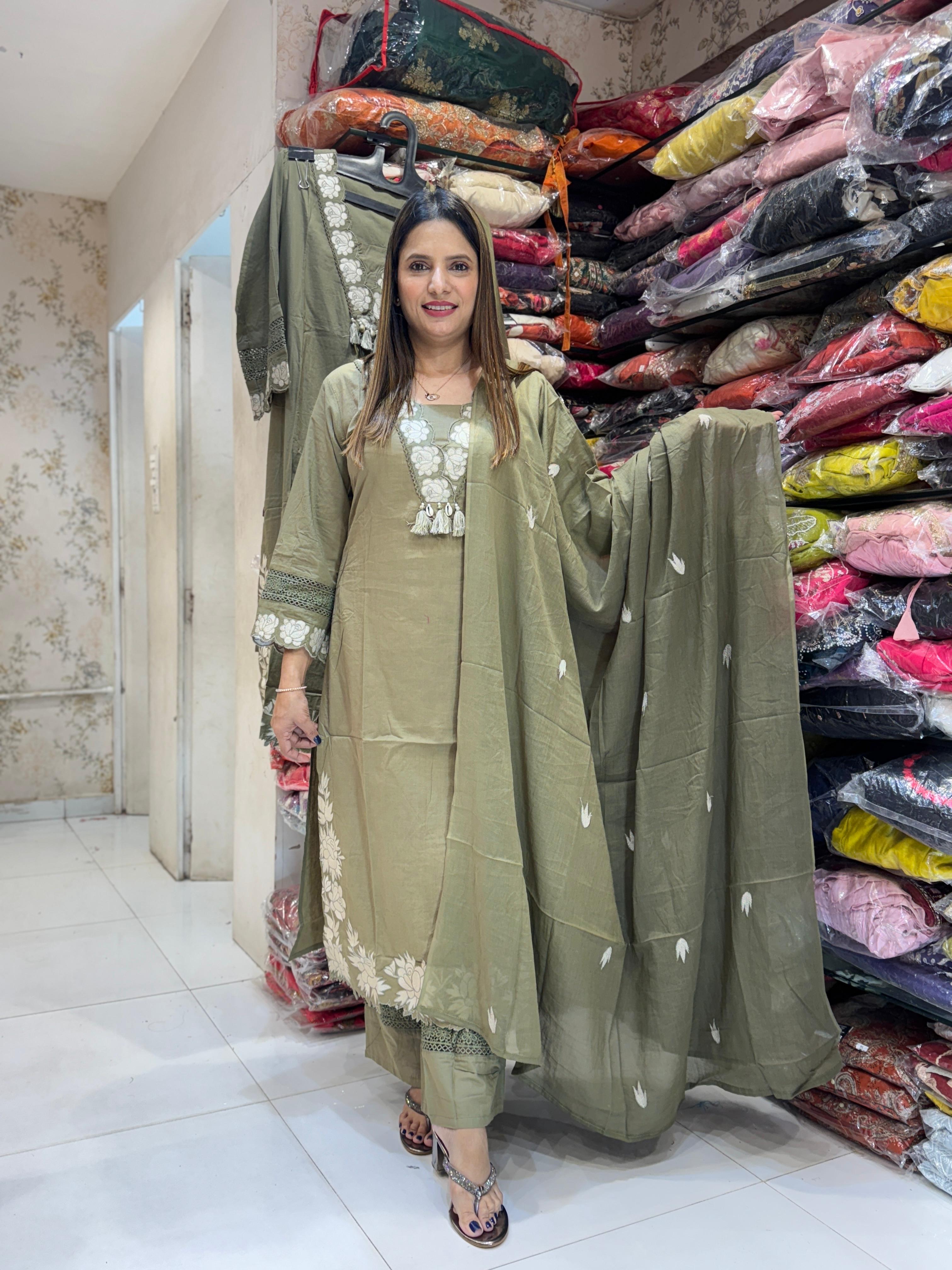 Cotton Militry Green 3pc Set