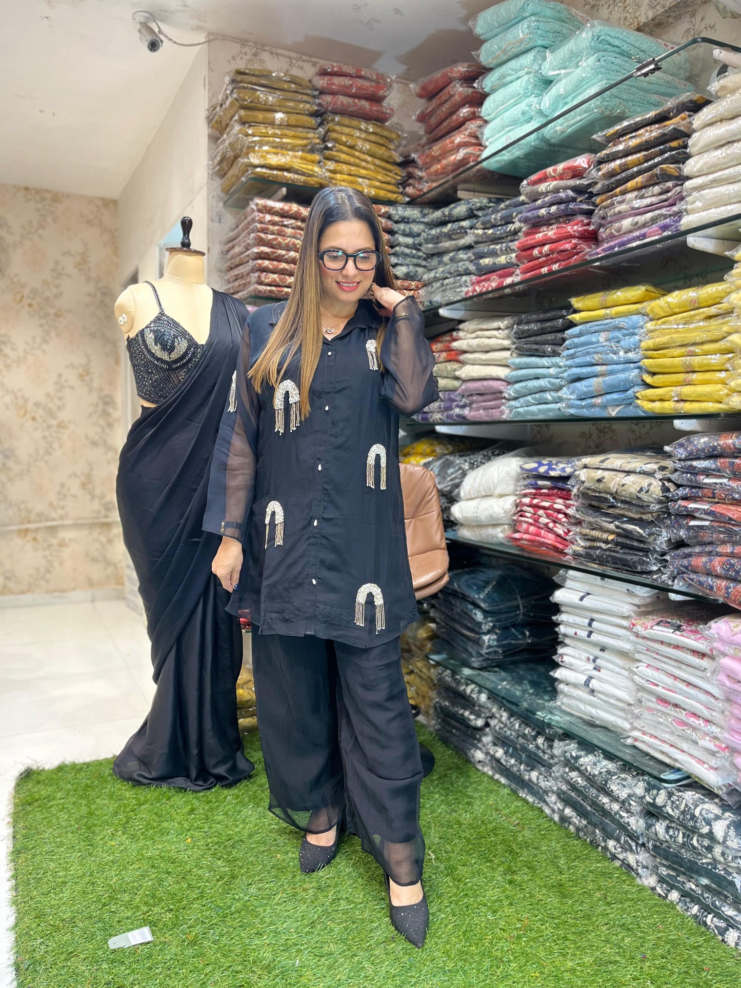 Viscoce Organza Black 2pc Set