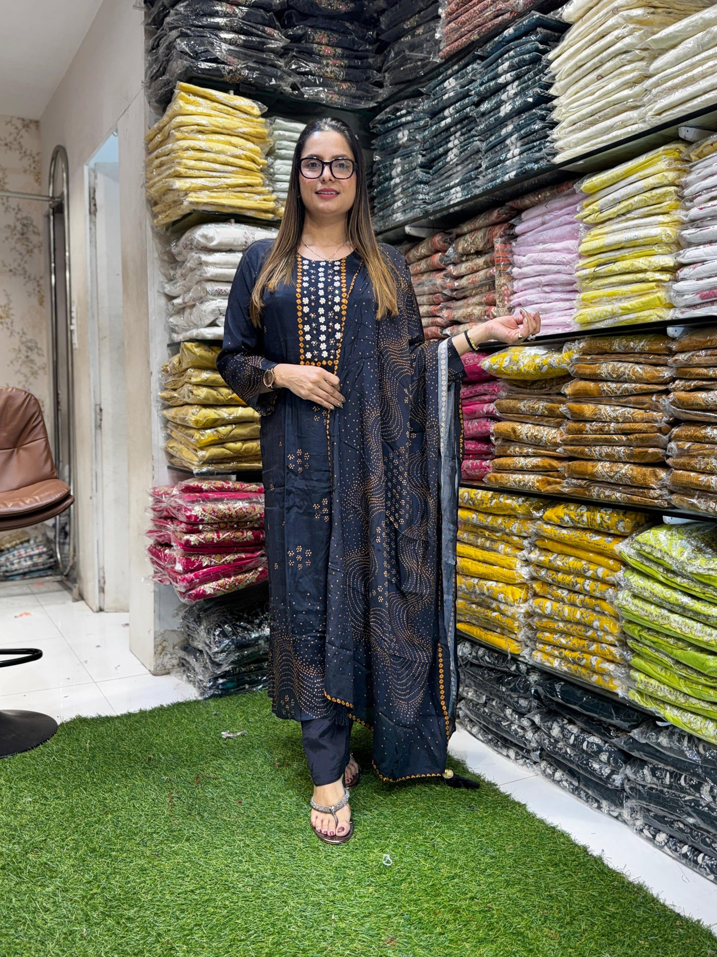 Muslin Black 3pc Set