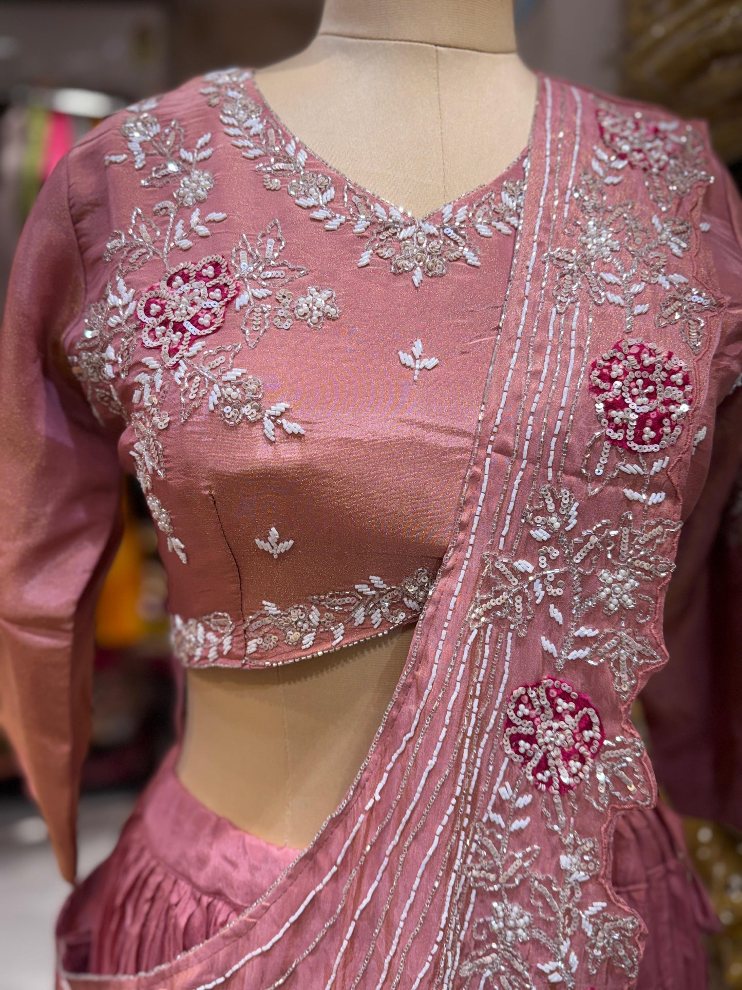 Simmer Tissue Blush Pink 3pc Set Drep Style