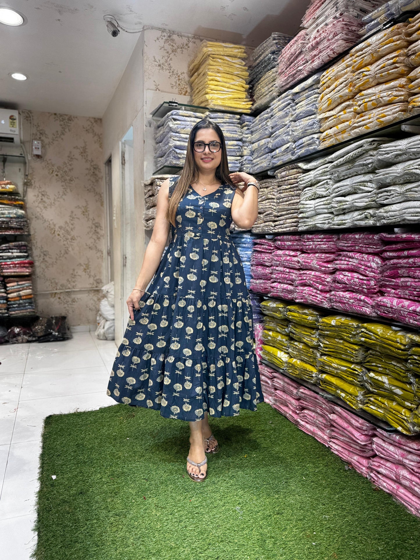 Pure Cotton Blue Midi